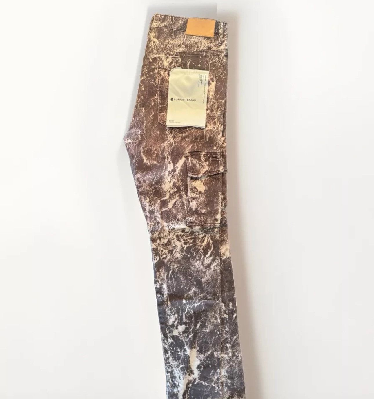 Purple Brand Purple Brand Denim | Brown Marble, Tapered Cargo Size US 32 / EU 48 - 2 Thumbnail