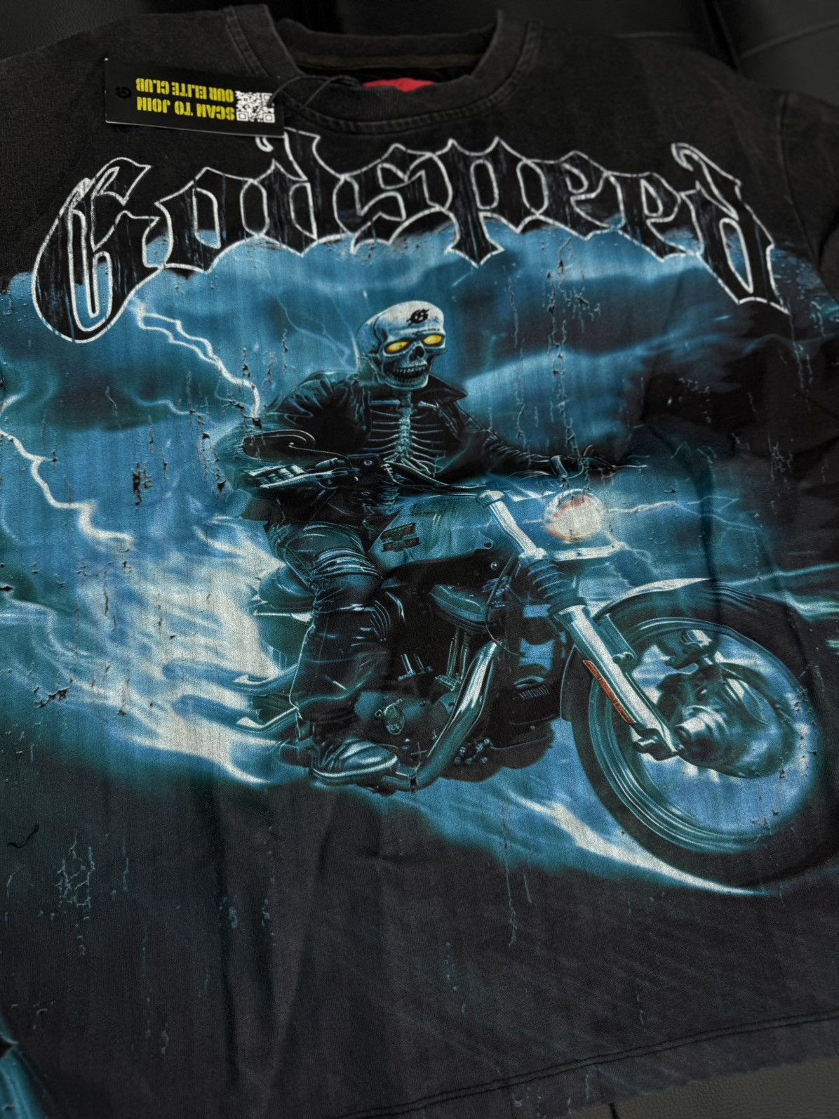 Godspeed Godspeed Blue Motorcycle Tee Shirt Size M (NEW) Size US M / EU 48-50 / 2 - 3 Thumbnail