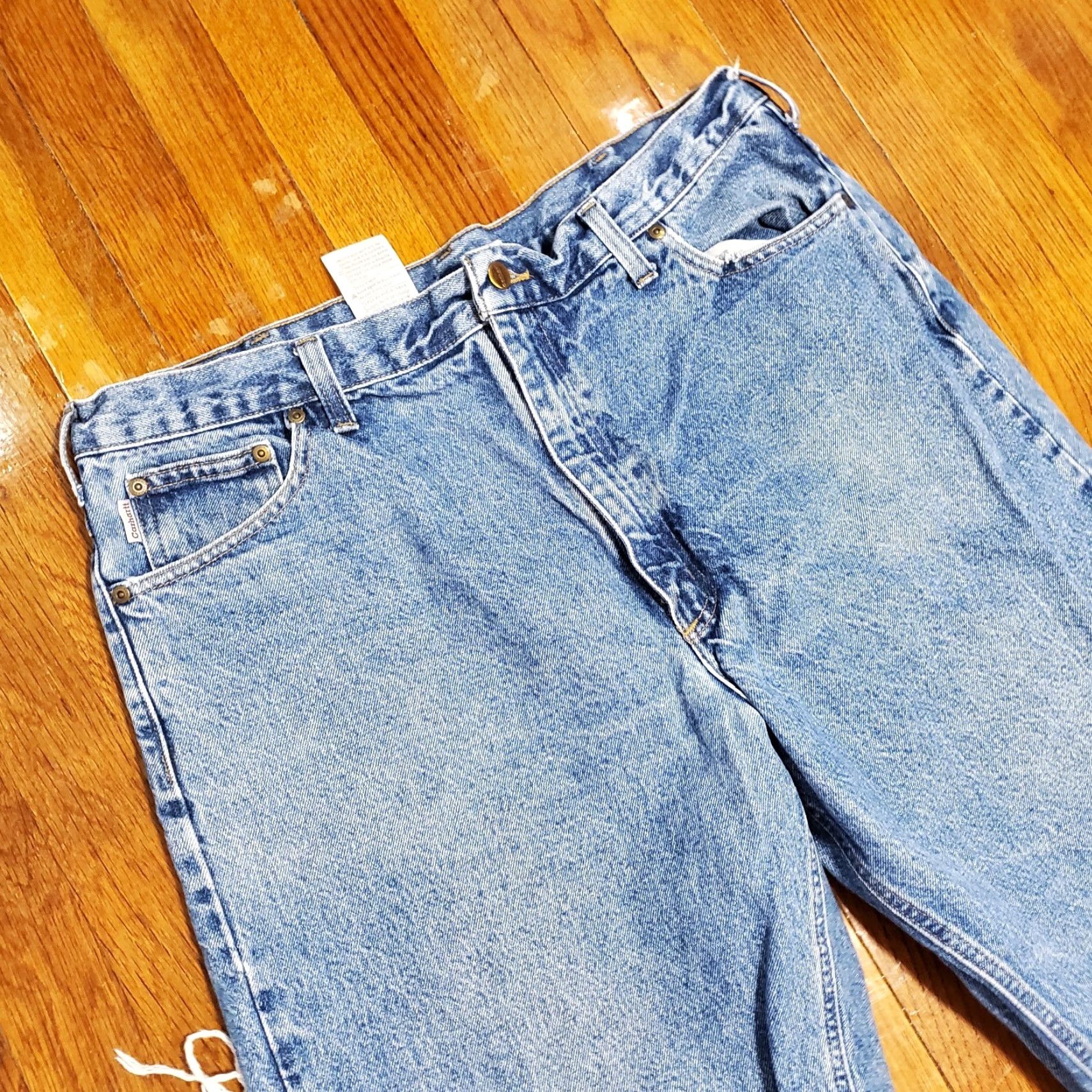 Carhartt Carhartt Relaxed Fit Straight Leg Denim Jeans Men's 40x30 Blue 5-Pocket Logo Zipper Button Vintage No N/A Size US 40 / EU 56 - 6 Thumbnail