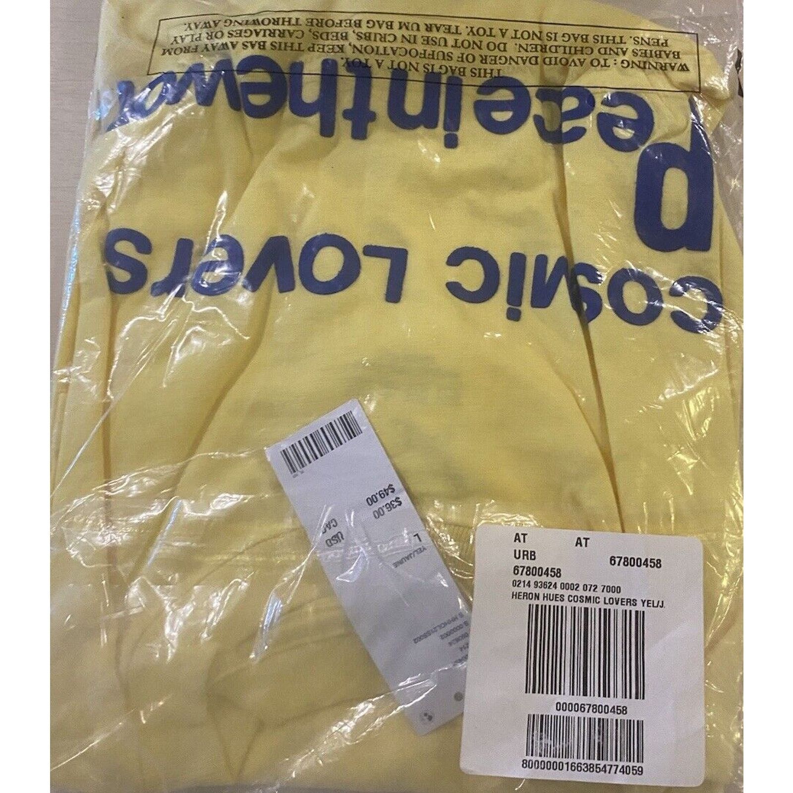 Other Heron Hues Cosmic Lovers Graphic Yellow Tee T-Shirt NWT P$40 Size US L / EU 52-54 / 3 - 6 Thumbnail