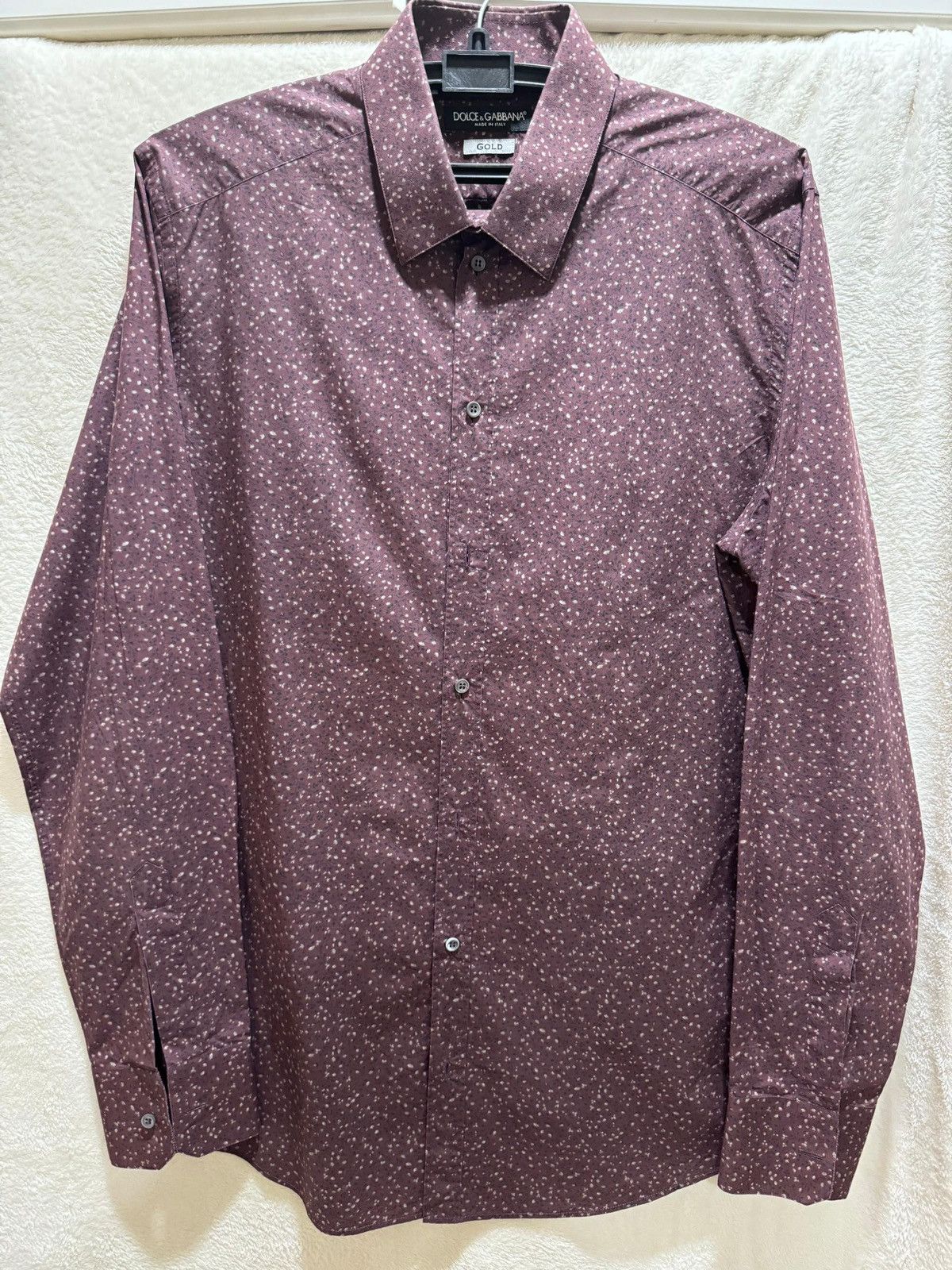 Dolce & Gabbana Dolce & Gabbana Gold button up shirt long sleeve Size US M / EU 48-50 / 2 - 1 Thumbnail