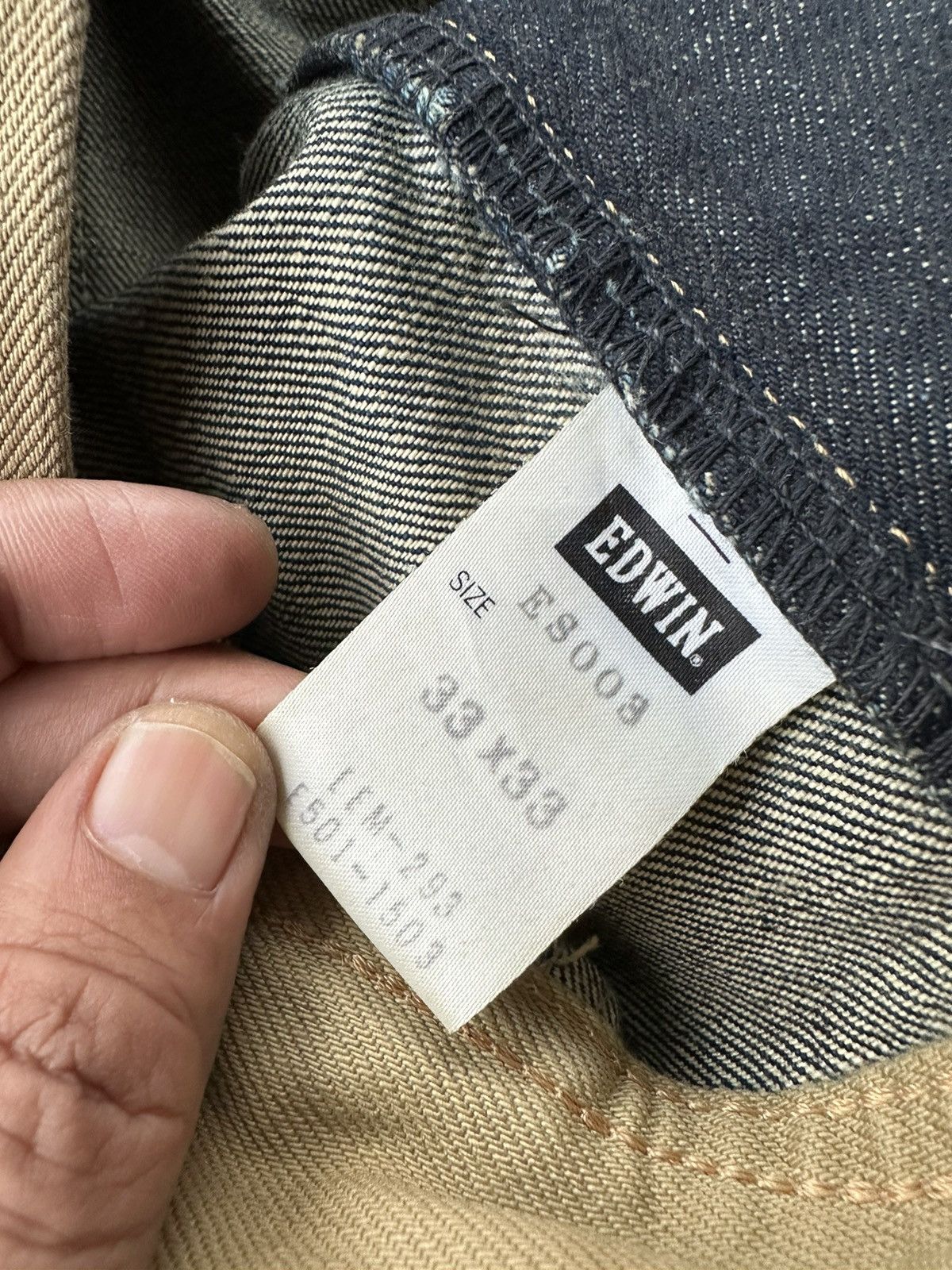 Edwin Vtg 90s Edwin Function Distressed Denim 33x33 D466 Size US 33 - 19 Thumbnail