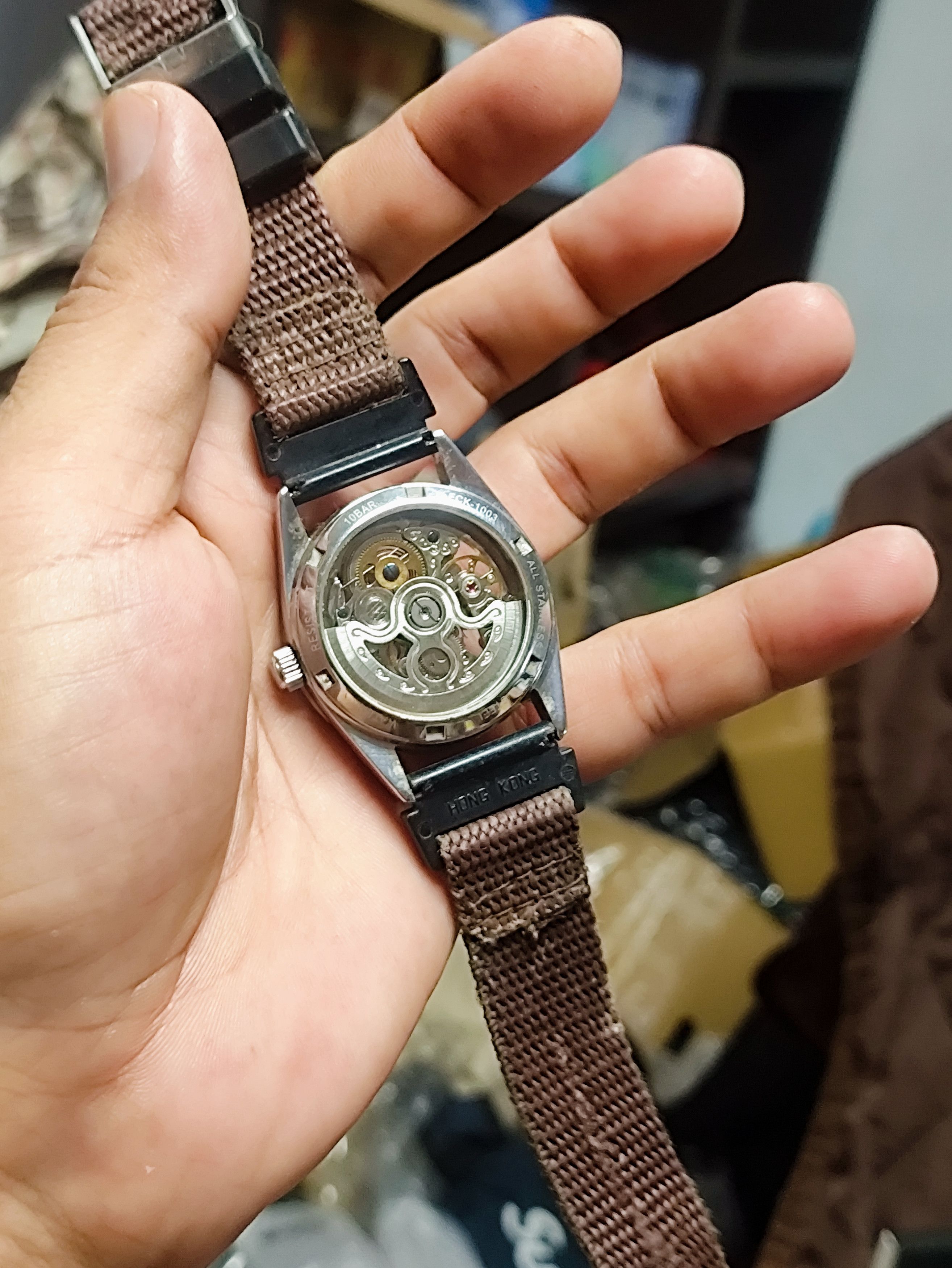 Japanese Brand Vintage Automatic Watch Transparent Engine. JAPAN ENGINE Size ONE SIZE - 12 Thumbnail