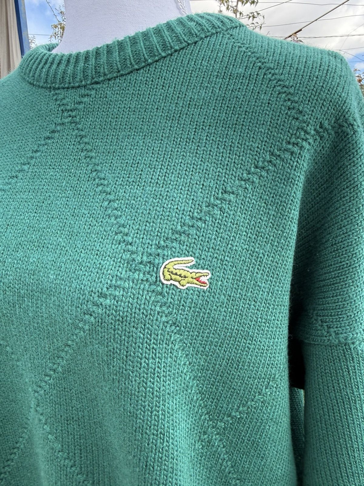 Lacoste Lacoste Oversized Wool Sweater - Made in France Size L / US 10 / IT 46 - 4 Thumbnail