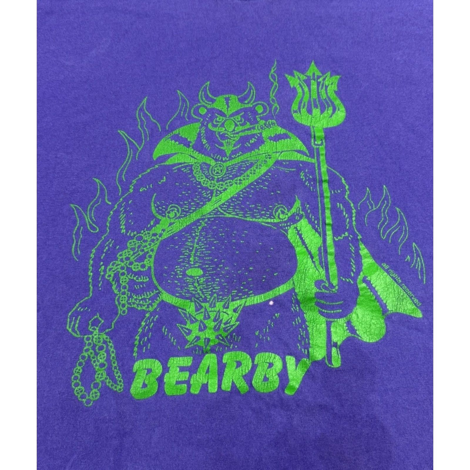 Hanes VINTAGE Bearby Kinky Bear Demon Shirt Mens 2XL Purple Hanes Y2K Graphic Print Rare Size US XXL / EU 58 / 5 - 2 Thumbnail