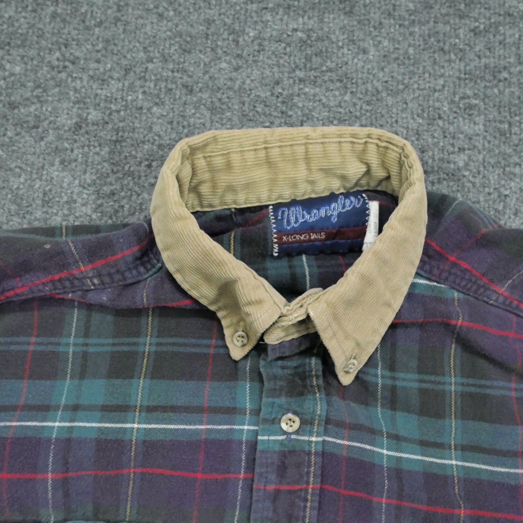 Wrangler VINTAGE Wrangler Shirt Mens 15.5 34 Blue Green Plaid Flannel 80s Workwear Casual Button-Up Size US L / EU 52-54 / 3 - 5 Thumbnail