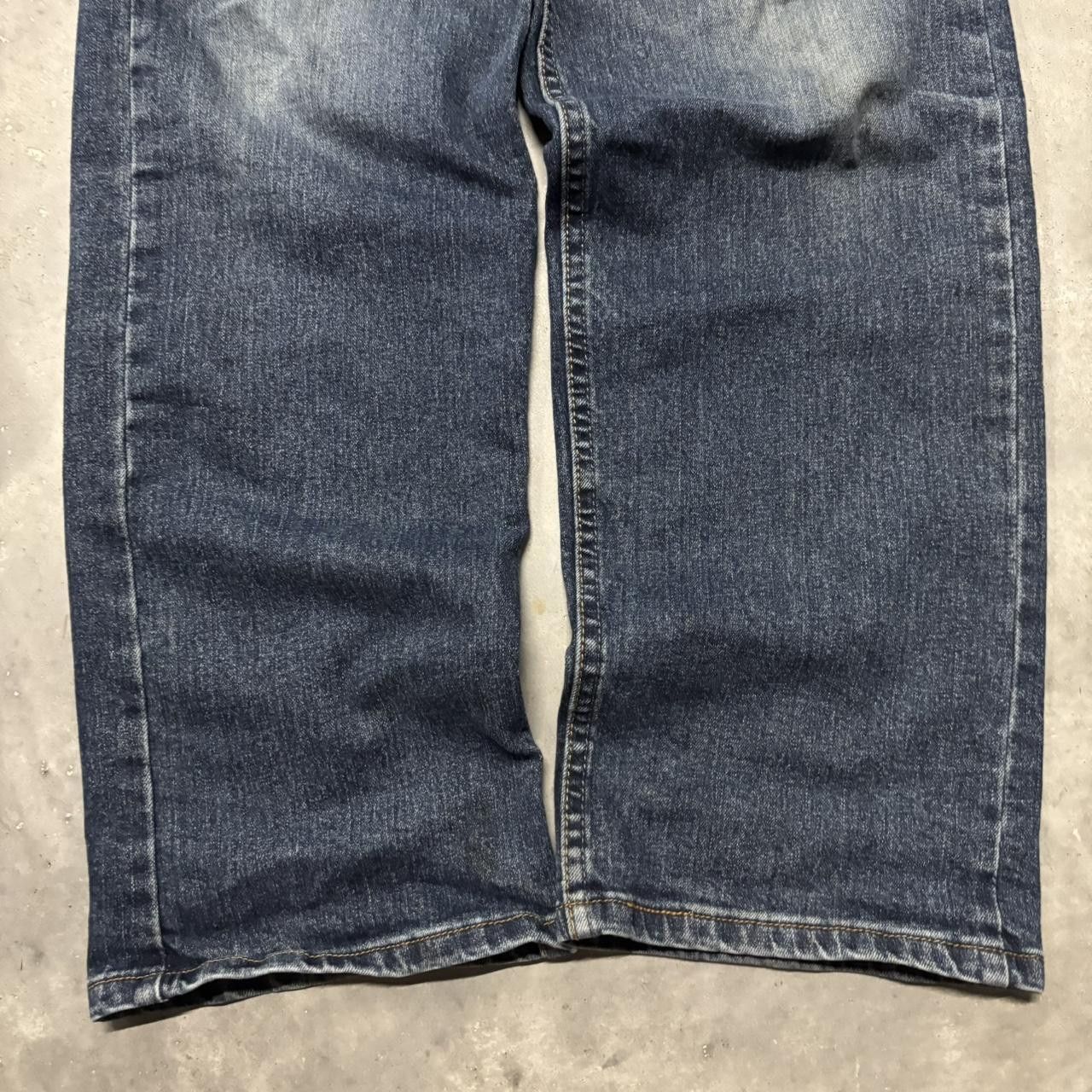 Japanese Brand × Vintage Crazy Vintage Y2K/2000s Faded Dark Wash Grunge Denim Jeans! Size US 32 / EU 48 - 6 Thumbnail