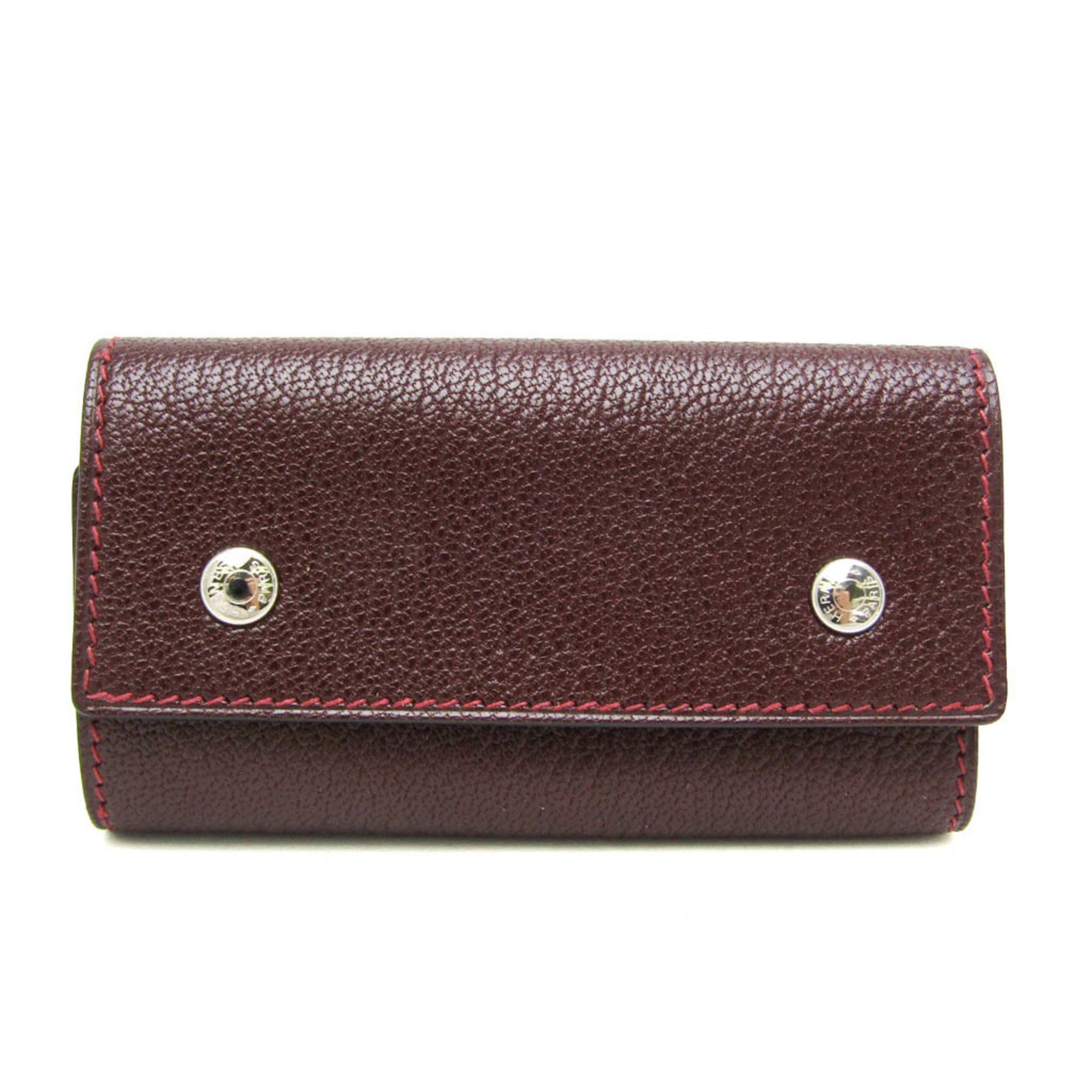 Hermes Hermes Serie Men,Women Chevre Leather Key Case Wine Size ONE SIZE - 1 Thumbnail