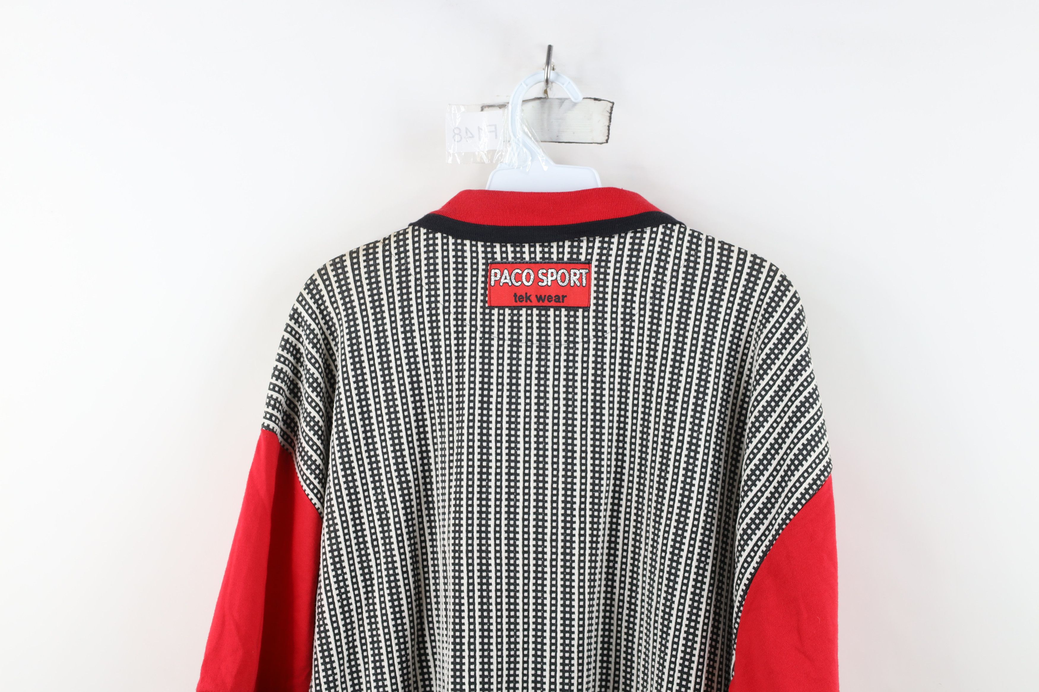 Vintage Deadstock Vintage 90s Streetwear Striped Baggy Half Zip Polo Size US L / EU 52-54 / 3 - 12 Thumbnail