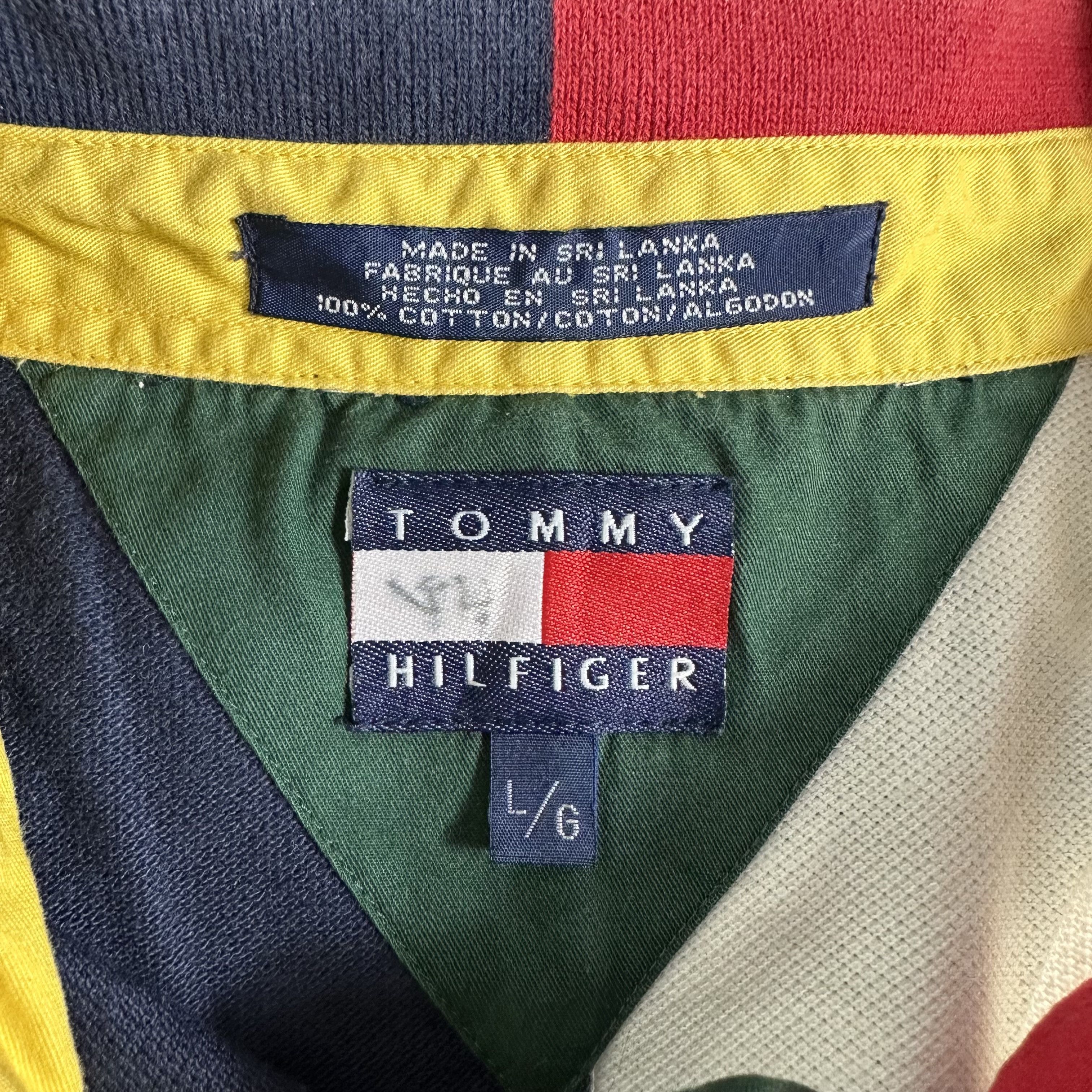 Tommy Hilfiger 🔥RARE🔥Vintage Tommy Hilfiger Spell Out Polo Shirt Size US L / EU 52-54 / 3 - 5 Thumbnail