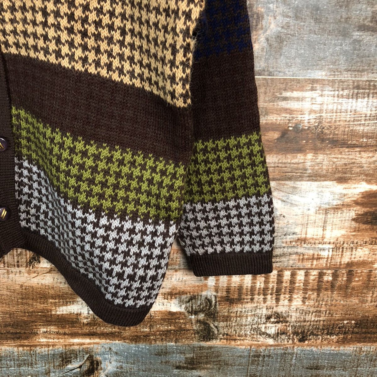 Homespun Knitwear × Japanese Brand Japan stripe vintage Brown Knitwear #A1819 Size XS / US 0-2 / IT 36-38 - 8 Thumbnail