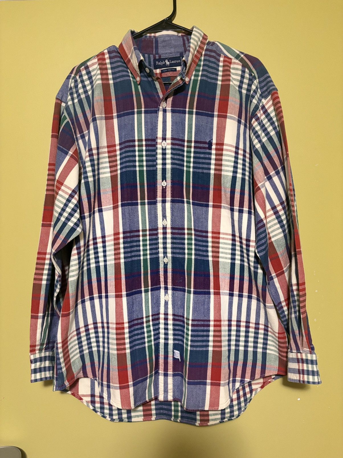 Ralph Lauren Ralph Lauren Shirt Mens L Colorful Madras Plaid Long Sleeve Size US L / EU 52-54 / 3 - 1 Thumbnail