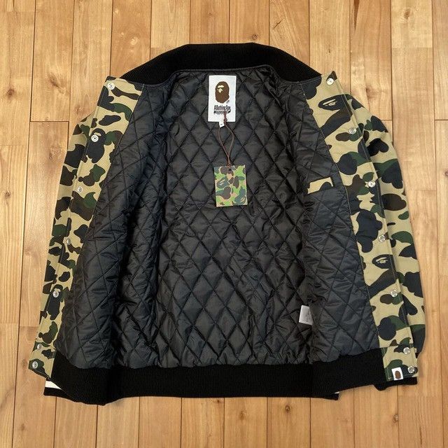Bape BAPE APE HEAD logo varsity jacket 1st camo yellow Size US XL / EU 56 / 4 - 7 Thumbnail