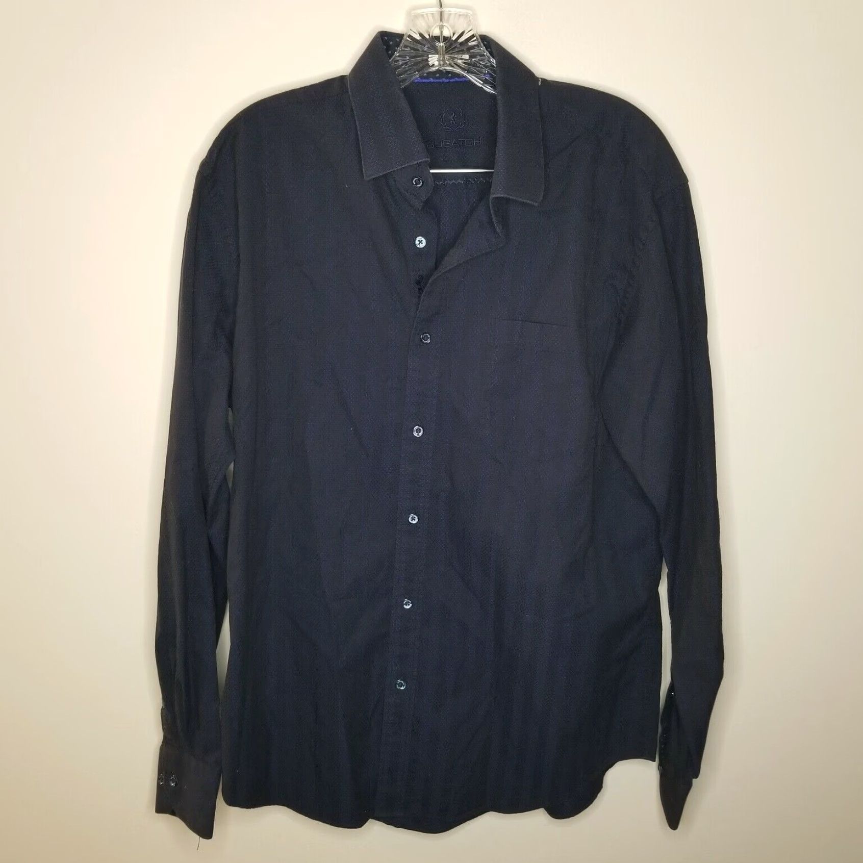 BUGATCHI Bugatchi Uomo Mens Long Sleeve Button Up Blue Adult Large Size US L / EU 52-54 / 3 - 1 Thumbnail