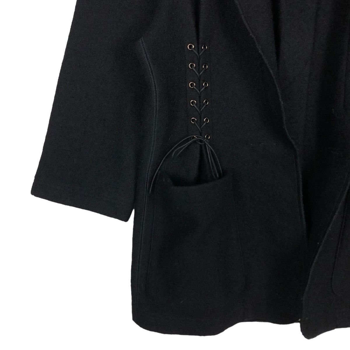 Issey Miyake 🔥Rich Black Punk Design Jacket Bondage Junko Koshino Size US M / EU 48-50 / 2 - 4 Thumbnail