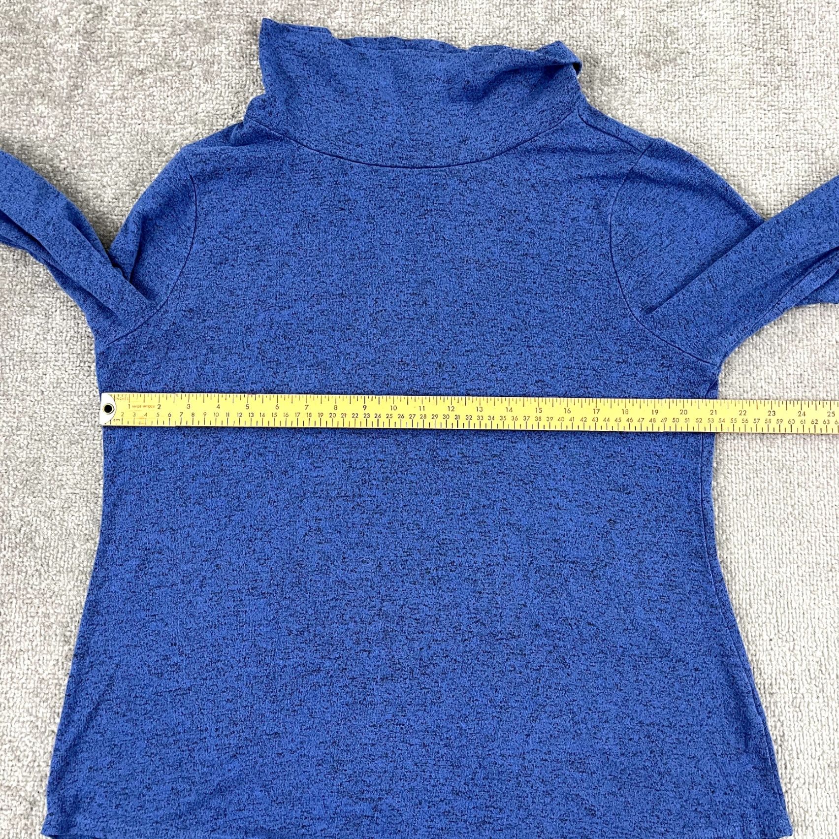 Habitat HABITAT Clothes To Live Shirt Women Large Blue Mock Cinched Sleeves Sweatshirt Size L / US 10 / IT 46 - 4 Thumbnail