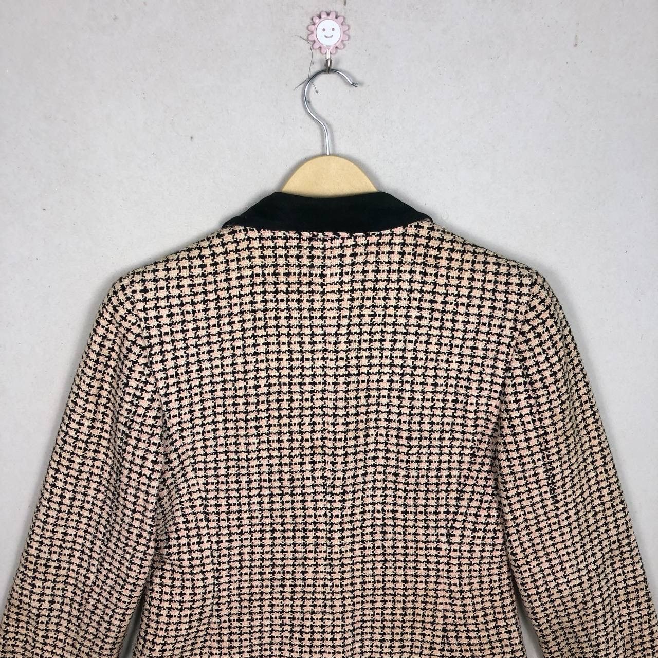 Chanel CHANEL Vintage 90s Pink Black Tweed Blazer FR36 Luxury Size XS / US 0-2 / IT 36-38 - 4 Thumbnail