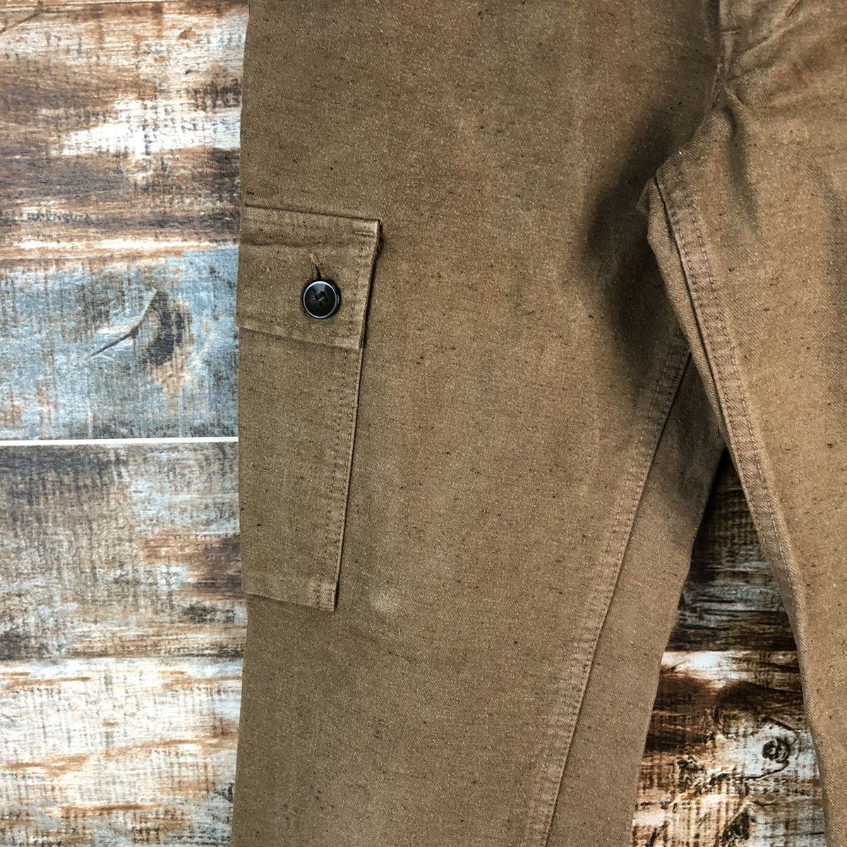 Japanese Brand Domingo Co Brown Cargo Multipocket Pants #A2437 Size US 27 - 9 Thumbnail