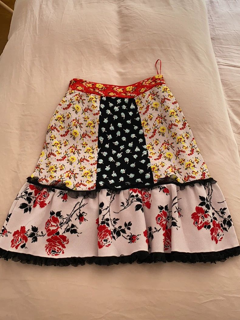 Alexander McQueen Alexander McQUEEN size S Patchwork skirt 2505-Nextarrow Size 23" - 1 Thumbnail