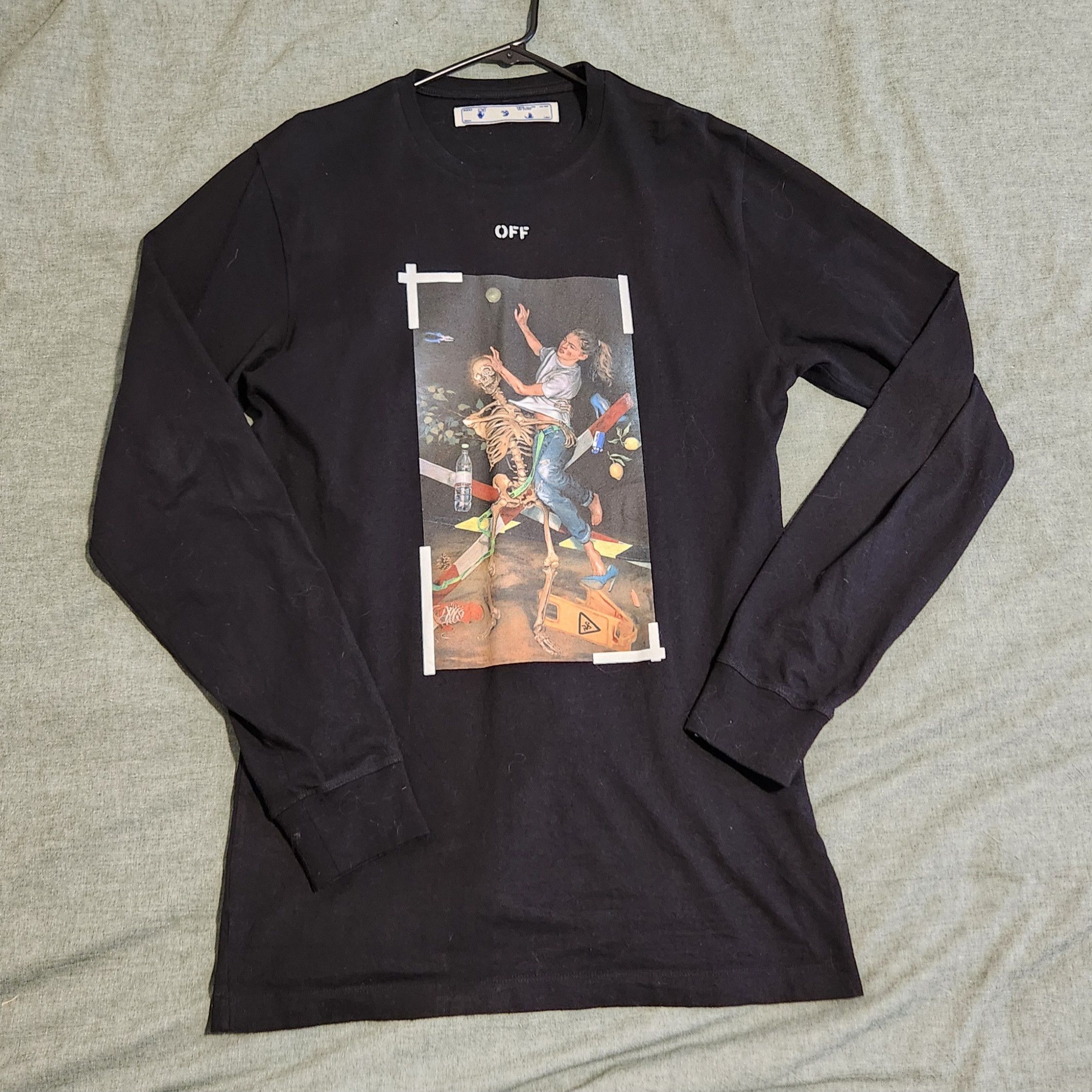 image of Off White Off-White Aw20 Pascal Skeleton Long Sleeve in Black, Men's (Size Medium)