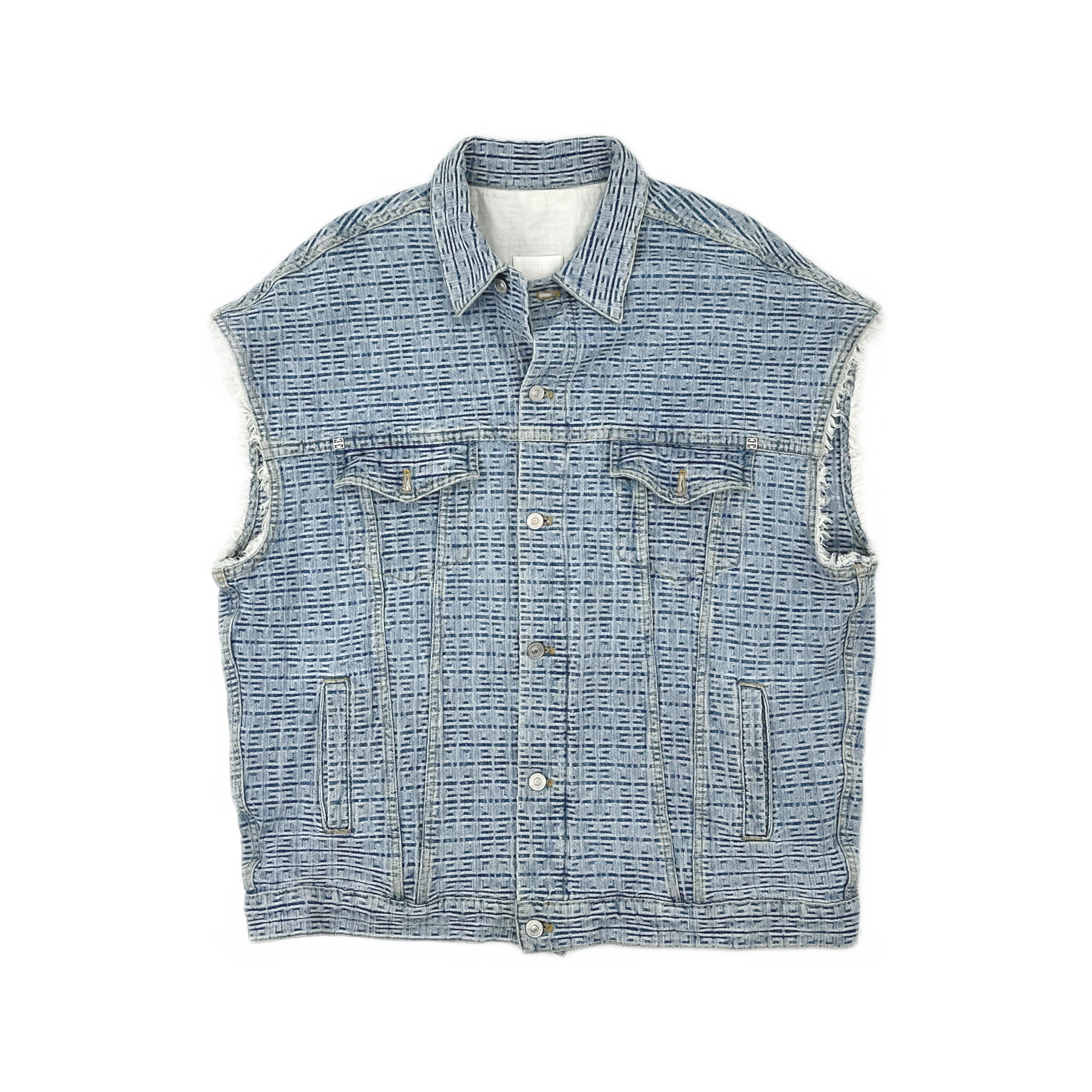 Givenchy Givenchy Logo Monogram Denim Vest Size XL Size US XL / EU 56 / 4 - 1 Thumbnail