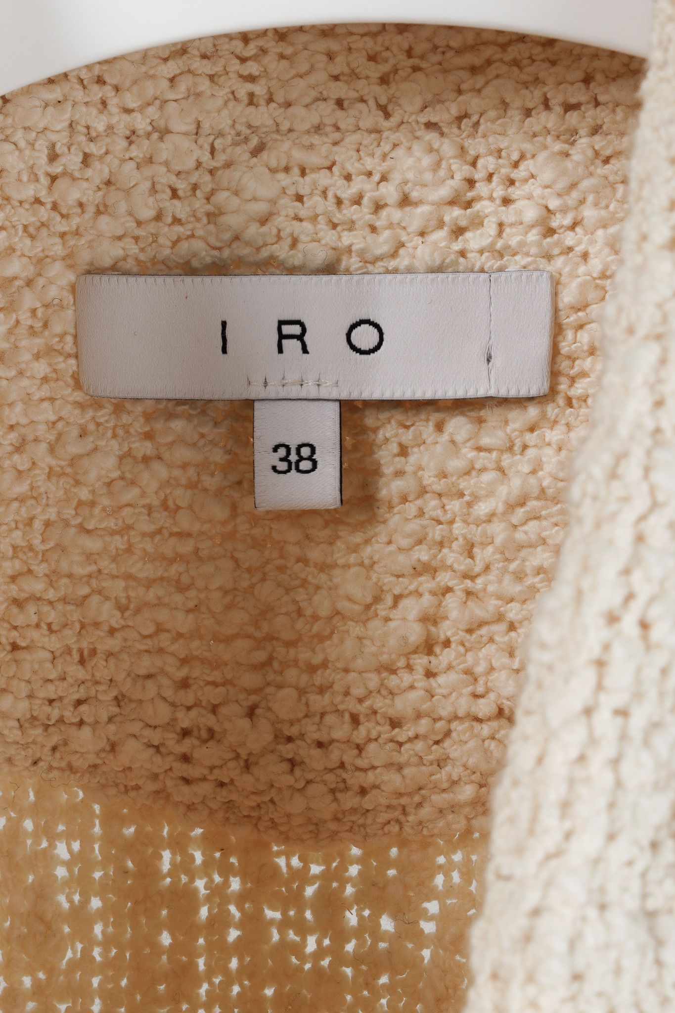 Iro Iro Mira Ecru Cotton-Boucle Fringe Moto Jacket Size M / US 6-8 / IT 42-44 - 8 Thumbnail