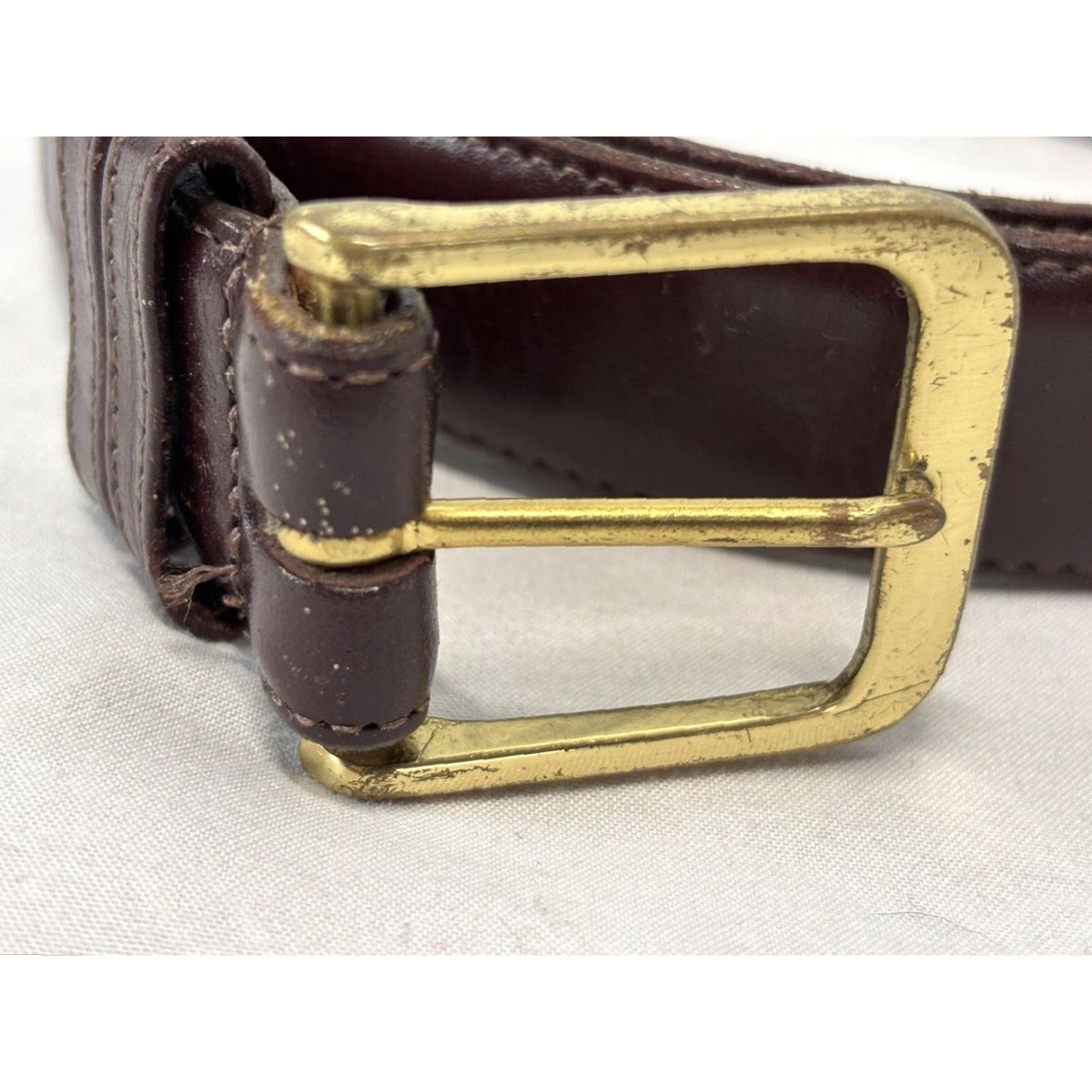 Coach VINTAGE Coach Belt Burgundy Leather 5800 44 Mens Regular Size Brass Buckle Wearable Vintage Accessories Mens Belt 1980s 1990s Size 44 - 2 Thumbnail