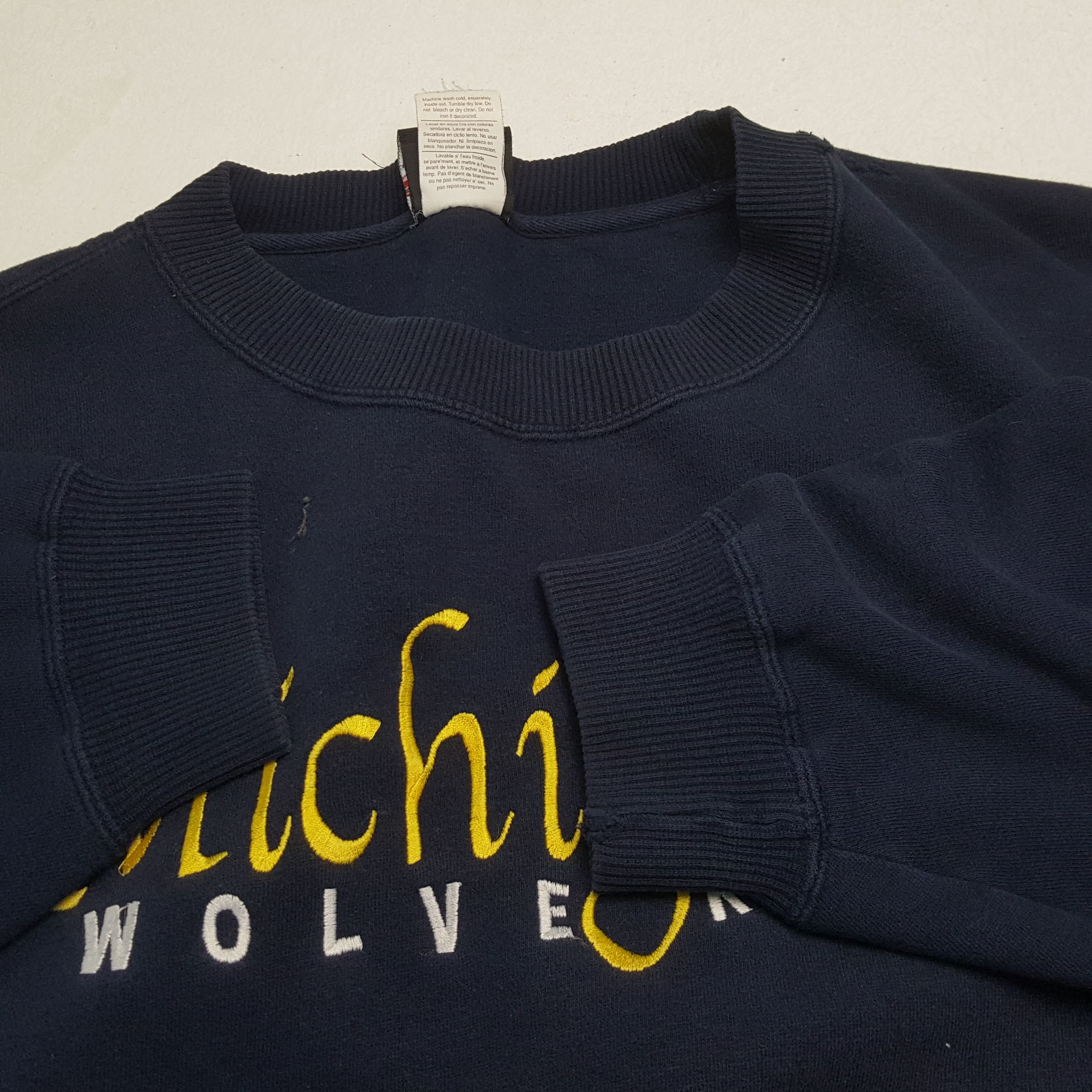 NFL × Vintage Vintage MICHIGAN WOLVERINES American NFL Team Sweatshirts Size US XXL / EU 58 / 5 - 7 Thumbnail