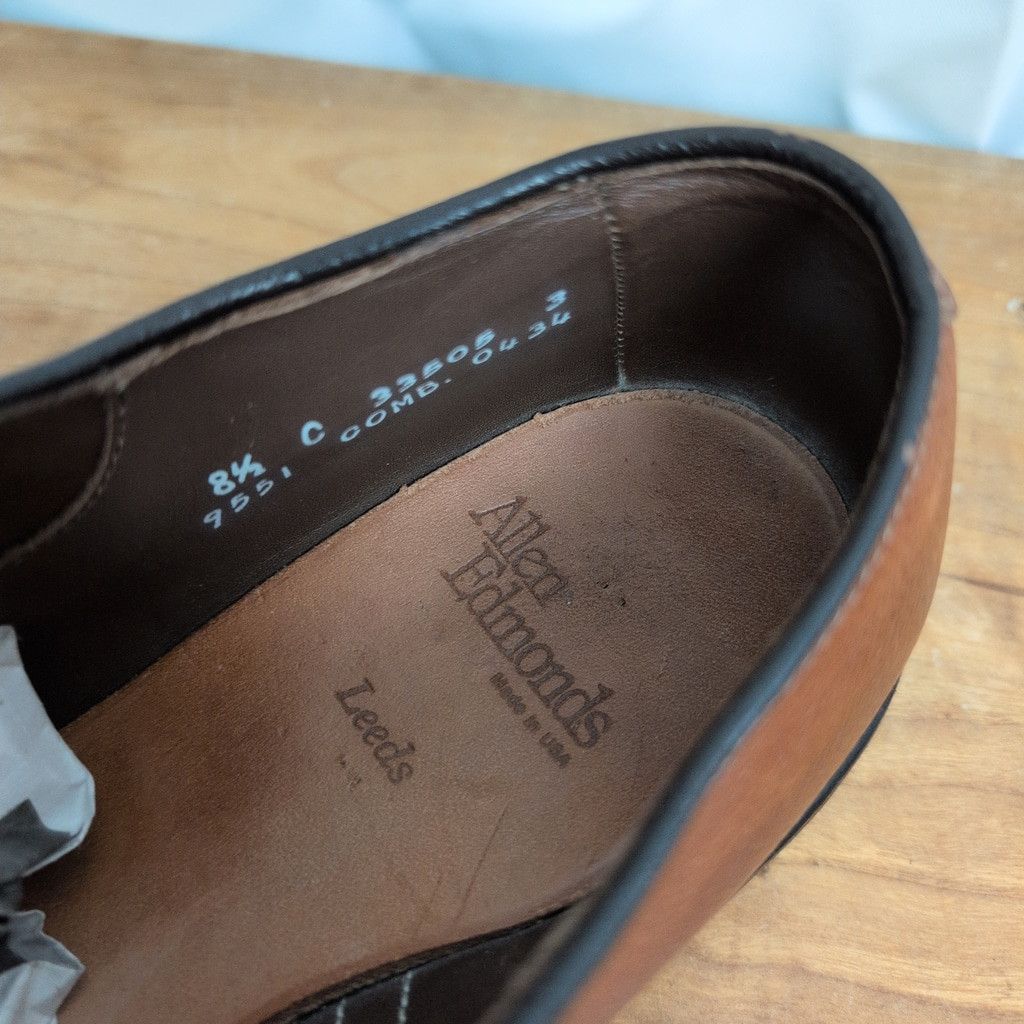 Allen Edmonds Allen Edmonds Leeds Brown Pebbled Leather Derby 8.5C Size US 8.5 / EU 41-42 - 2 Thumbnail