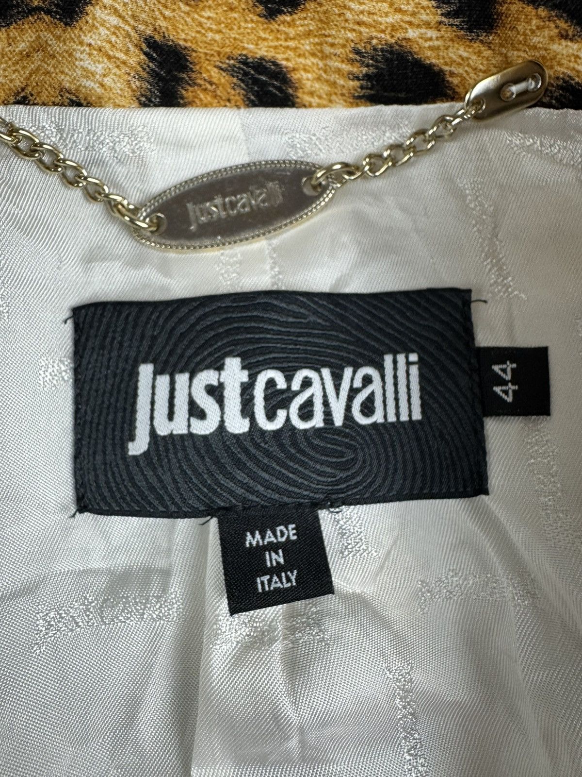 Just Cavalli Just Cavalli animal leopard print white blazer glamour y2k Size L / US 10 / IT 46 - 14 Thumbnail