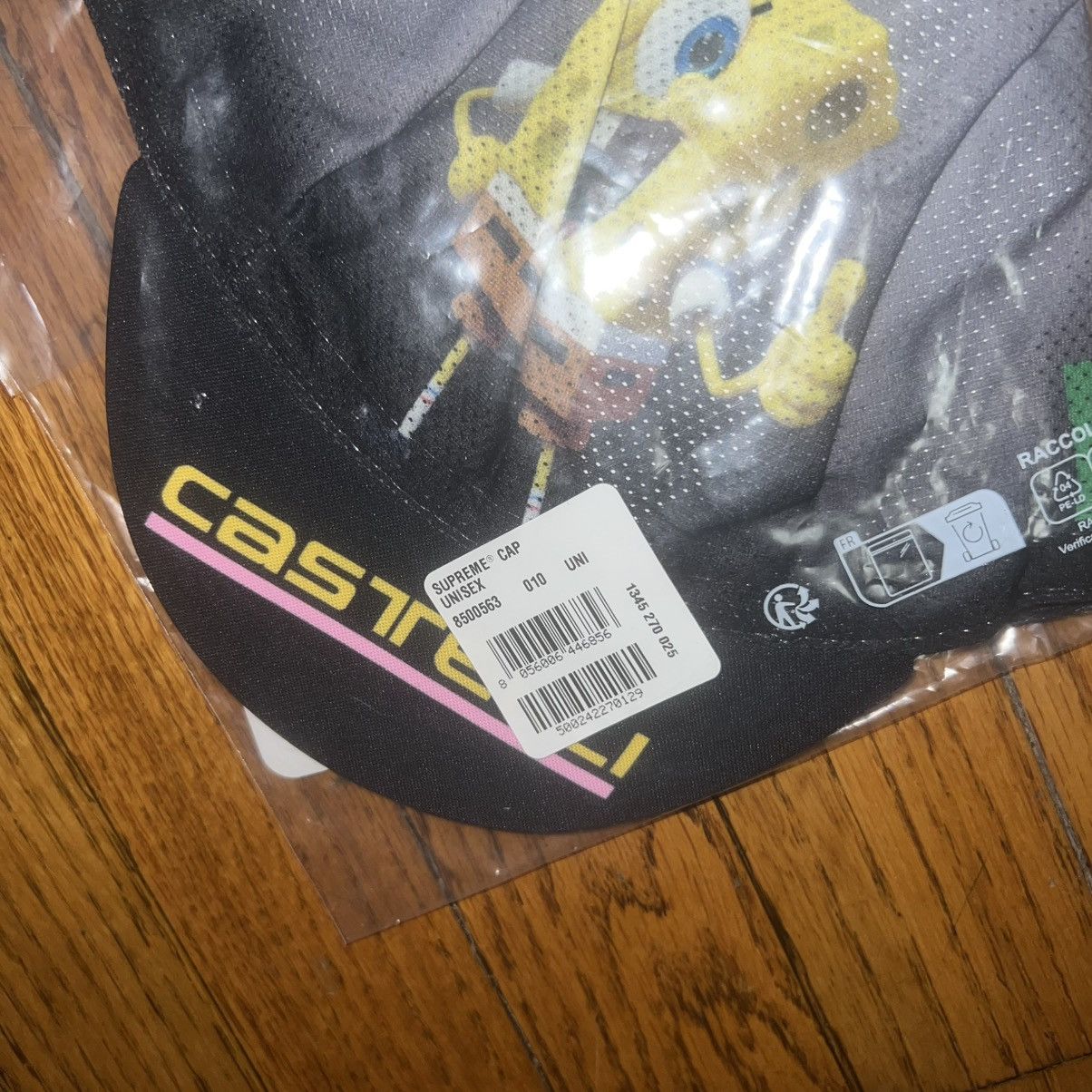 Supreme Supreme Spongebob Squarepants Castelli Cycling Cap Black Hat Size ONE SIZE - 6 Thumbnail