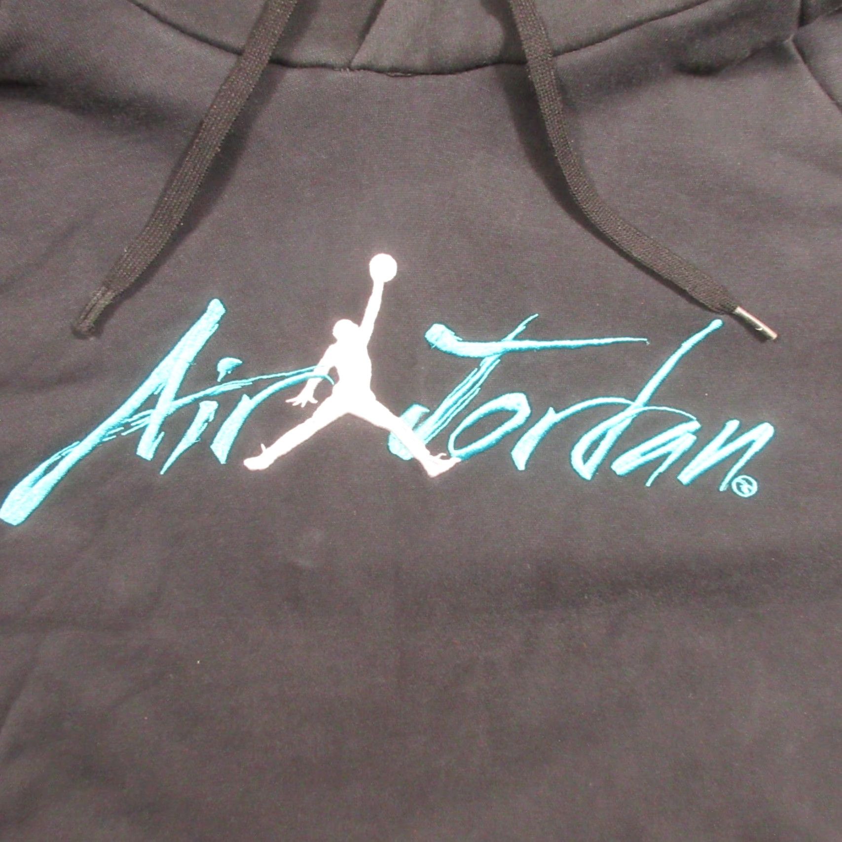 Jordan Brand VINTAGE Air Jordan Hoodie Mens XL Black Hooded Sweatshirt Jumpman Graphic Print Zip Closure Pockets Logo Fleece Size US XL / EU 56 / 4 - 3 Thumbnail