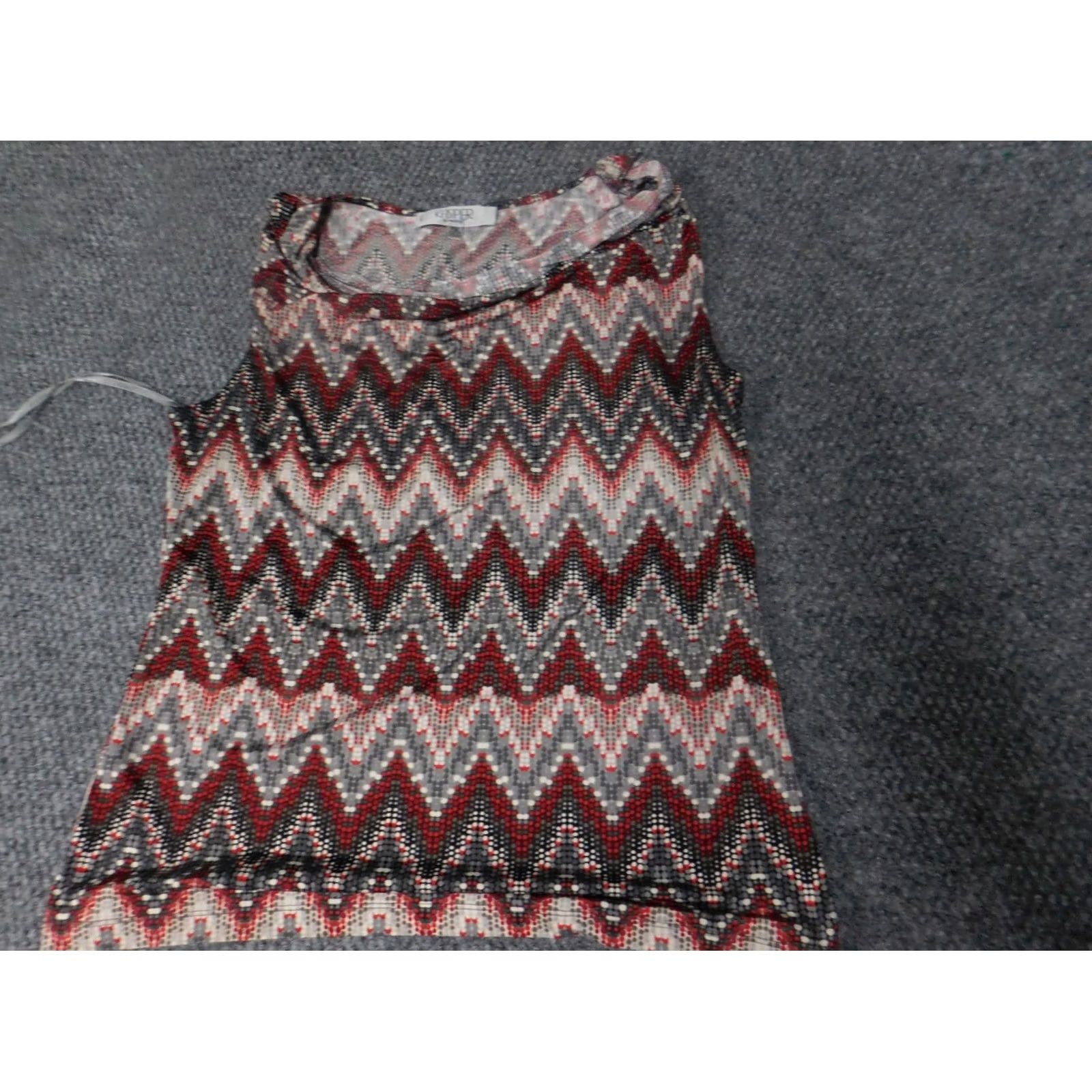 Kasper Kasper Blouse Shirt Women PM Red Dolman Sleeve Round Neck Pullover Stretch Petite Casual Basic VINTAGE? (no) Size M / US 6-8 / IT 42-44 - 3 Thumbnail