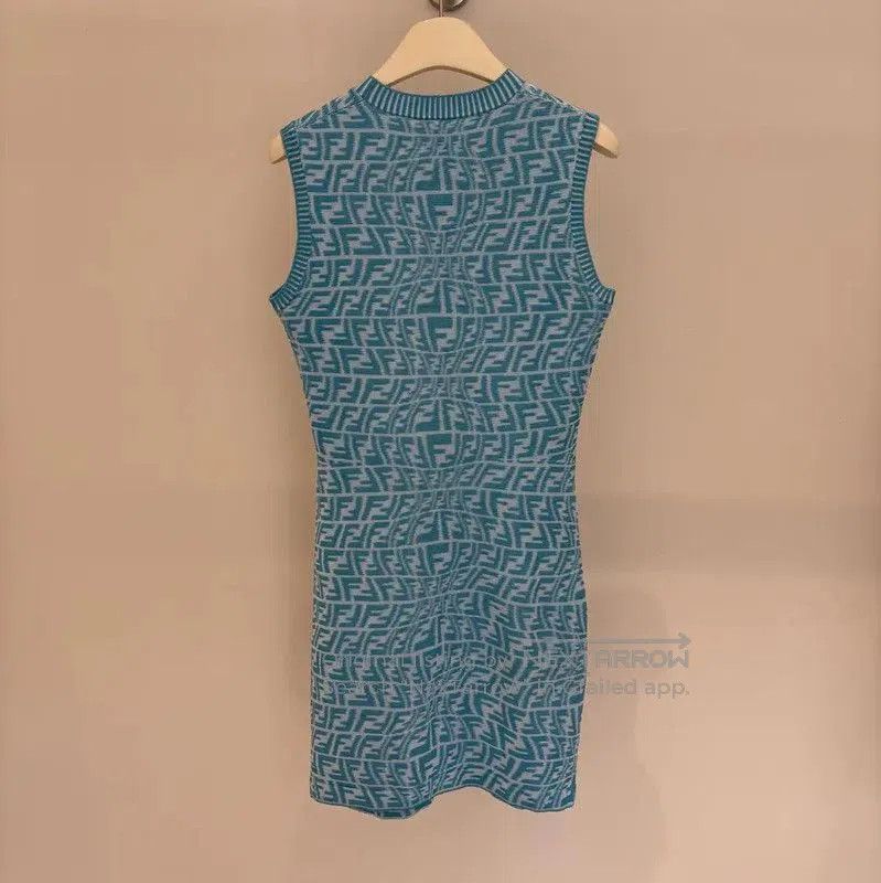 Fendi Fendi Sleeveless Bodycon Dress in Blue . | Grailed