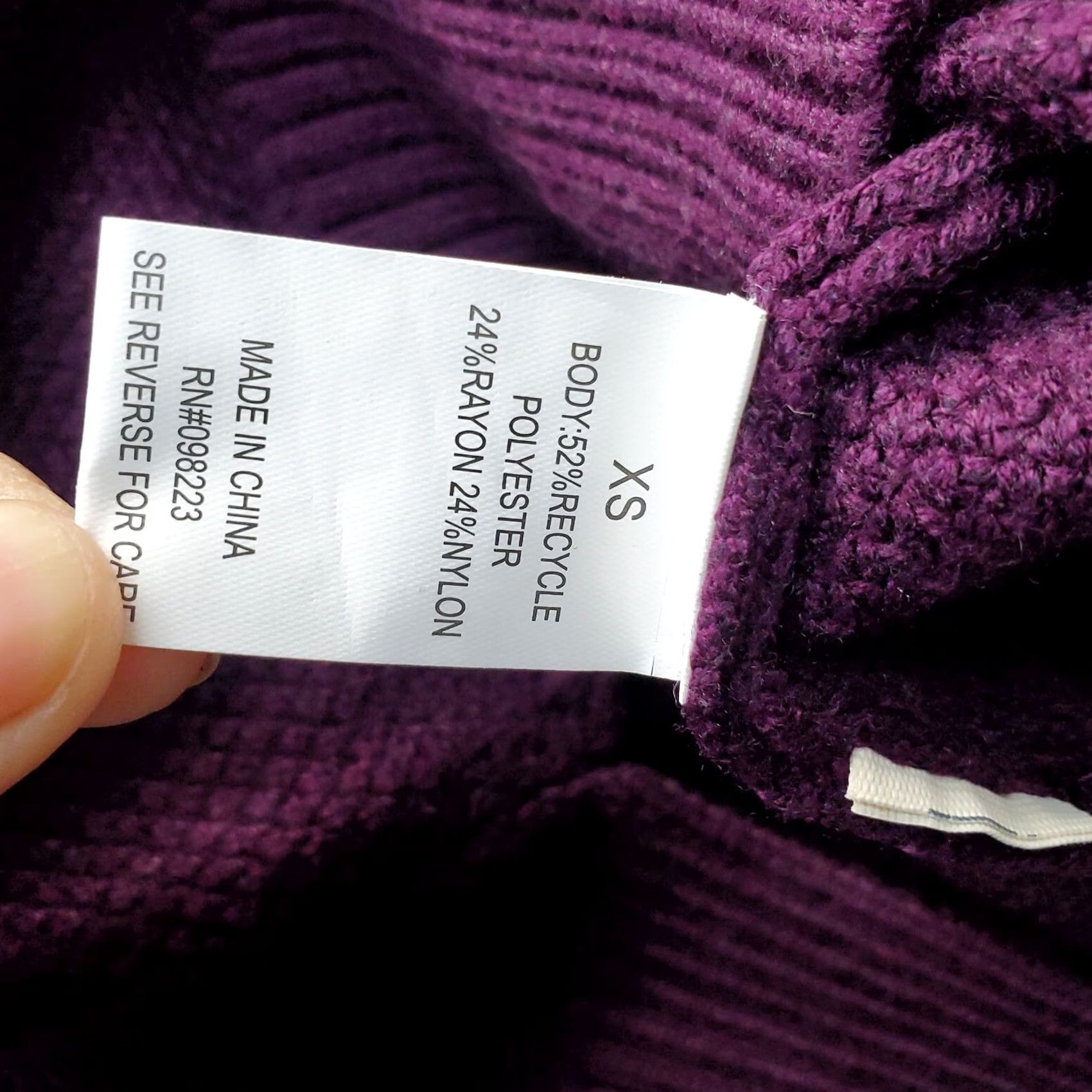 Vintage Magellan Magellan Outdoors Classic Sweater Womens XS Purple Cable Knit Turtleneck Slit Womens Size XS Purple Cable-Knit Pullover Knit Sweatery? Size XS / US 0-2 / IT 36-38 - 7 Thumbnail