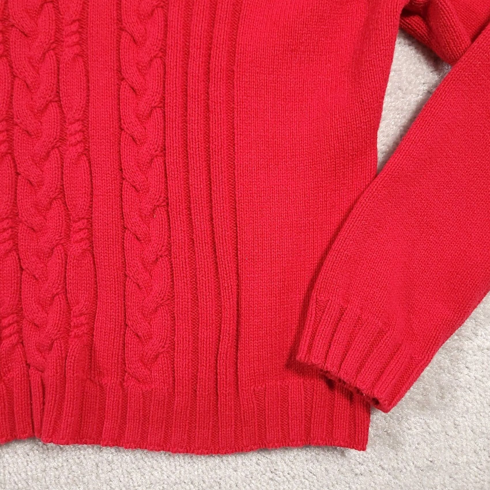 Van Heusen Van Heusen Sweater Womens XL Red Long Sleeve Cable Knit Size XL / US 12-14 / IT 48-50 - 4 Thumbnail