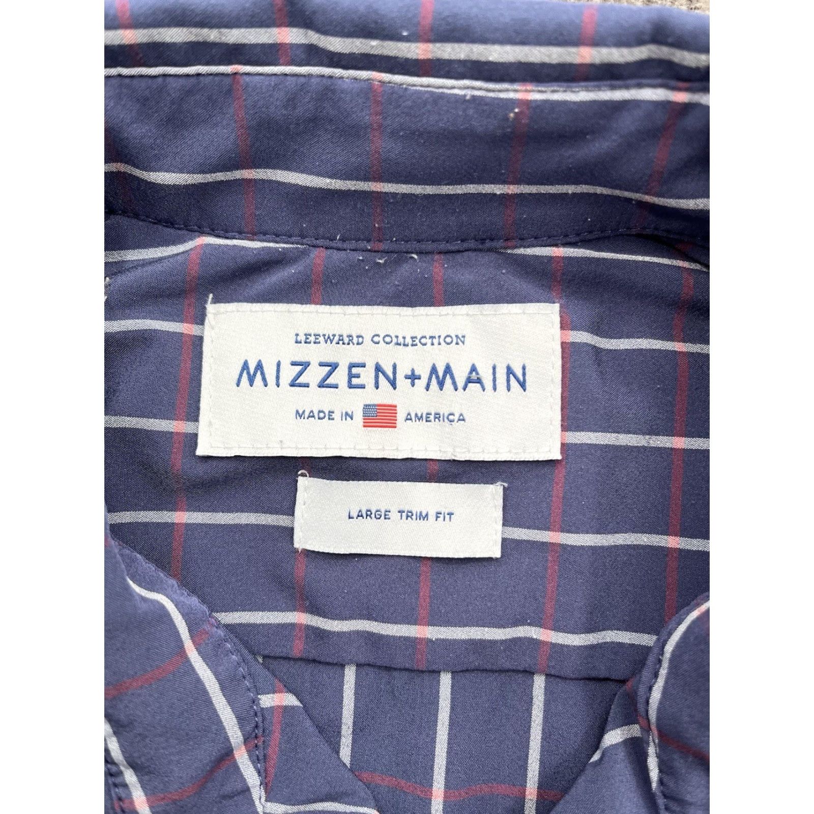 Mizzen+Main Mizzen & Main Shirt Men Trim Fit Large Purple White Striped Polyester Button-Up Shirt - Multicolor, Long Sleeve, Collared, Regular Size L, Mens Size US L / EU 52-54 / 3 - 3 Thumbnail