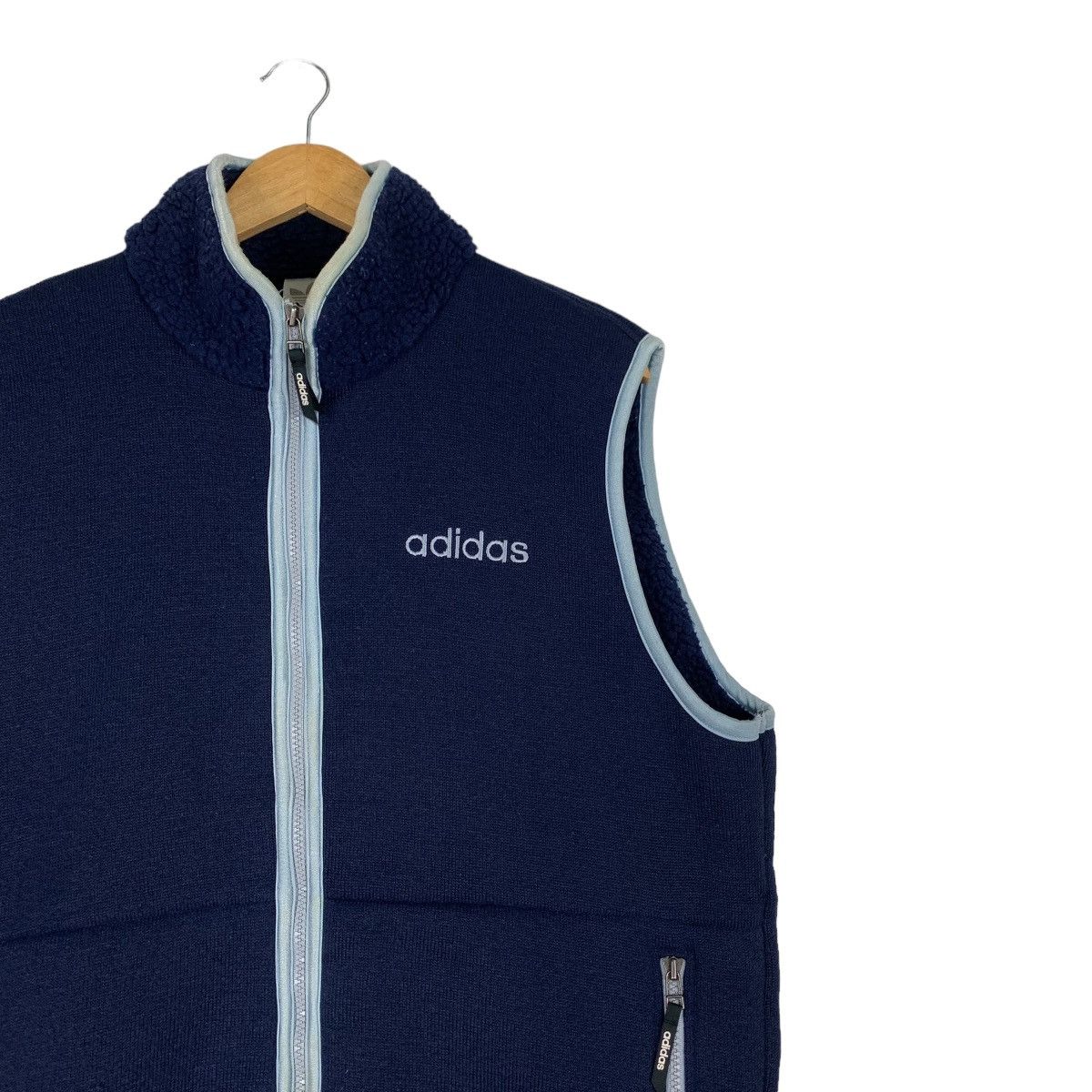 Adidas 90's ADIDAS Embroidery Logo Deep Pile Fleece Vest #1156-C53 Size US L / EU 52-54 / 3 - 7 Thumbnail