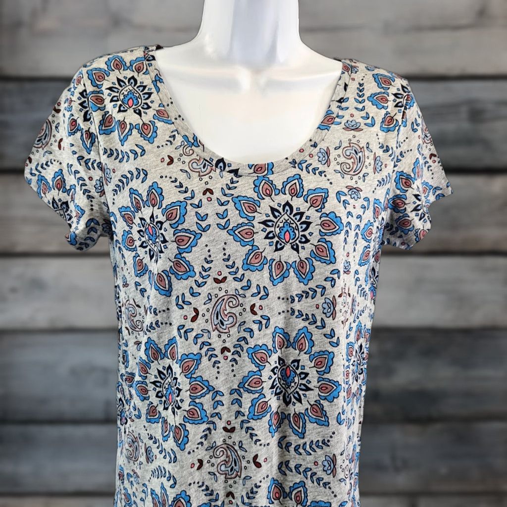 Loft VINTAGE LOFT Ann Taylor Womens Soft Tee XS Gray Short Sleeve Shirt Size 26" / US 2 / IT 38 - 1 Thumbnail