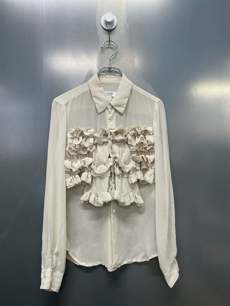 Comme des Garcons Comme Des Garcons Pale beige, cream-colored, sheer, tulle, Size XS / US 0-2 / IT 36-38 - 2 Thumbnail