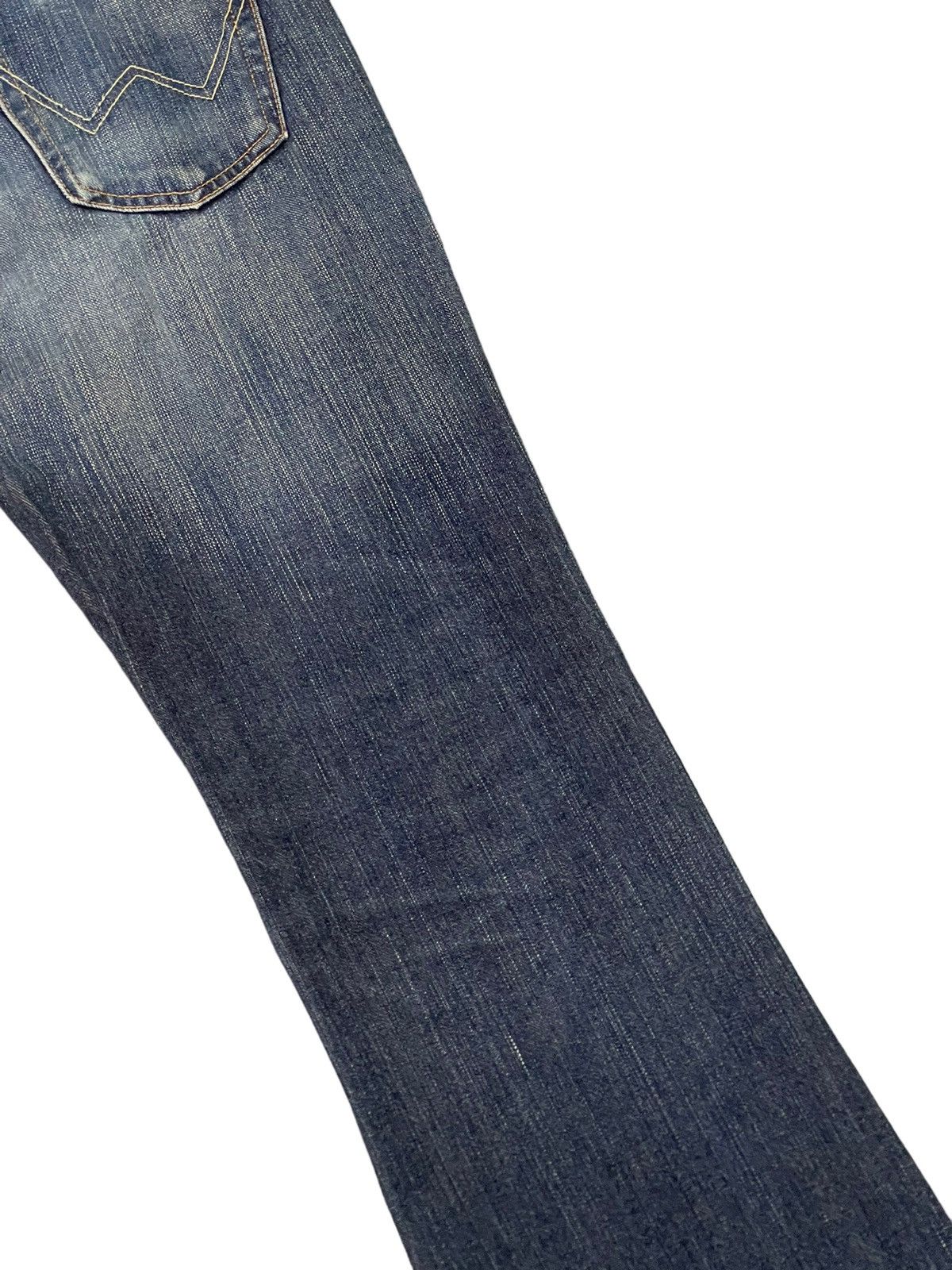 Japanese Brand Flare Jeans Edwin Japan Thrashed Distress Boot Cut 6🟦2 Size US 34 / EU 50 - 18 Thumbnail