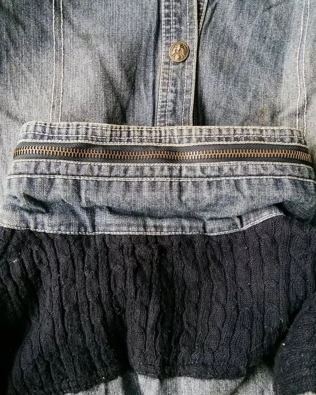 In The Attic In the Attic Mixed-Media J-Rock Denim Jacket Y2K Vintage Size L / US 10 / IT 46 - 5 Thumbnail