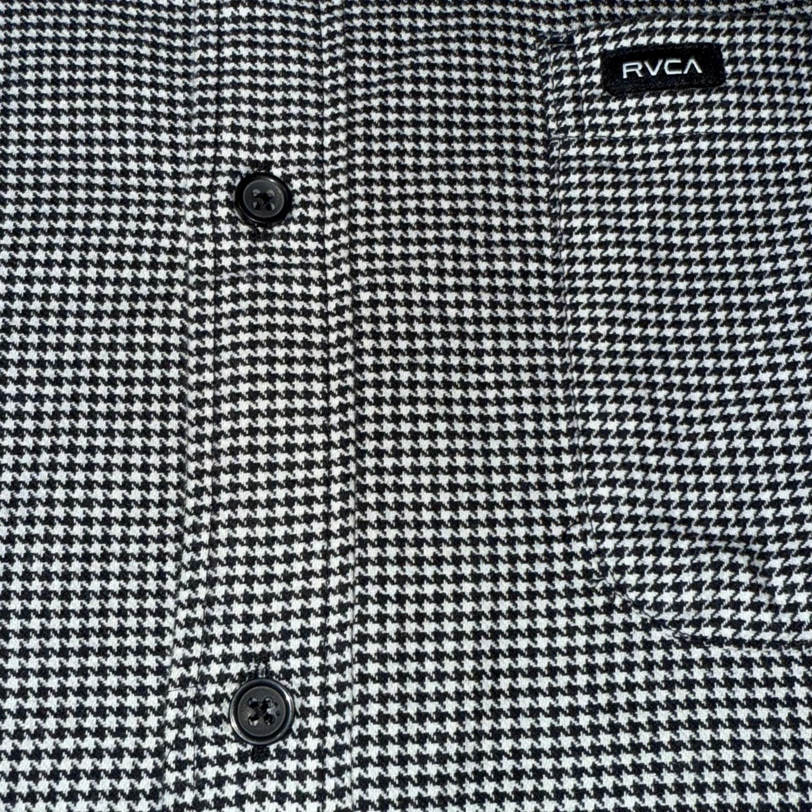 RVCA NWOT RVCA Mens Houndstooth Long Sleeve Button-Front Shirt Size US L / EU 52-54 / 3 - 3 Thumbnail