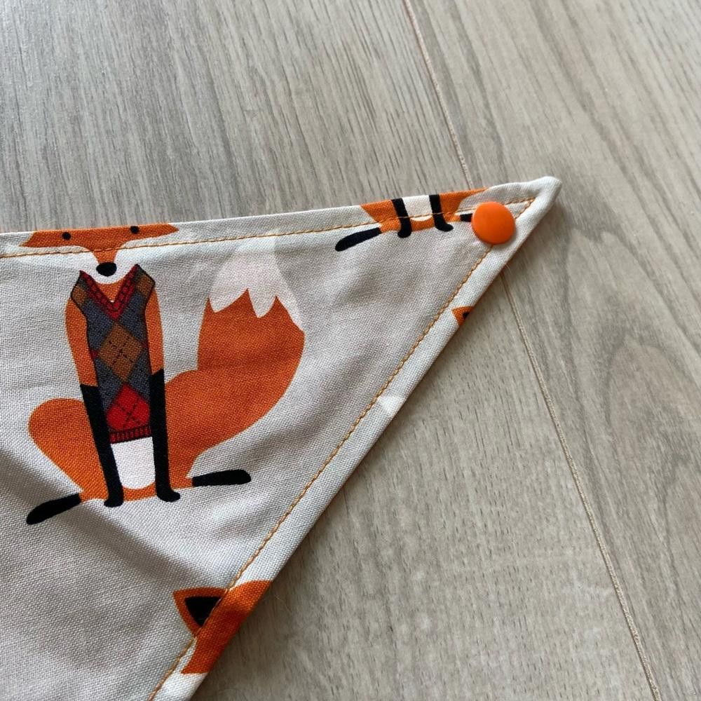 Designer Ryderdie Designs Grey Fox Dog Bandana Size ONE SIZE - 6 Thumbnail