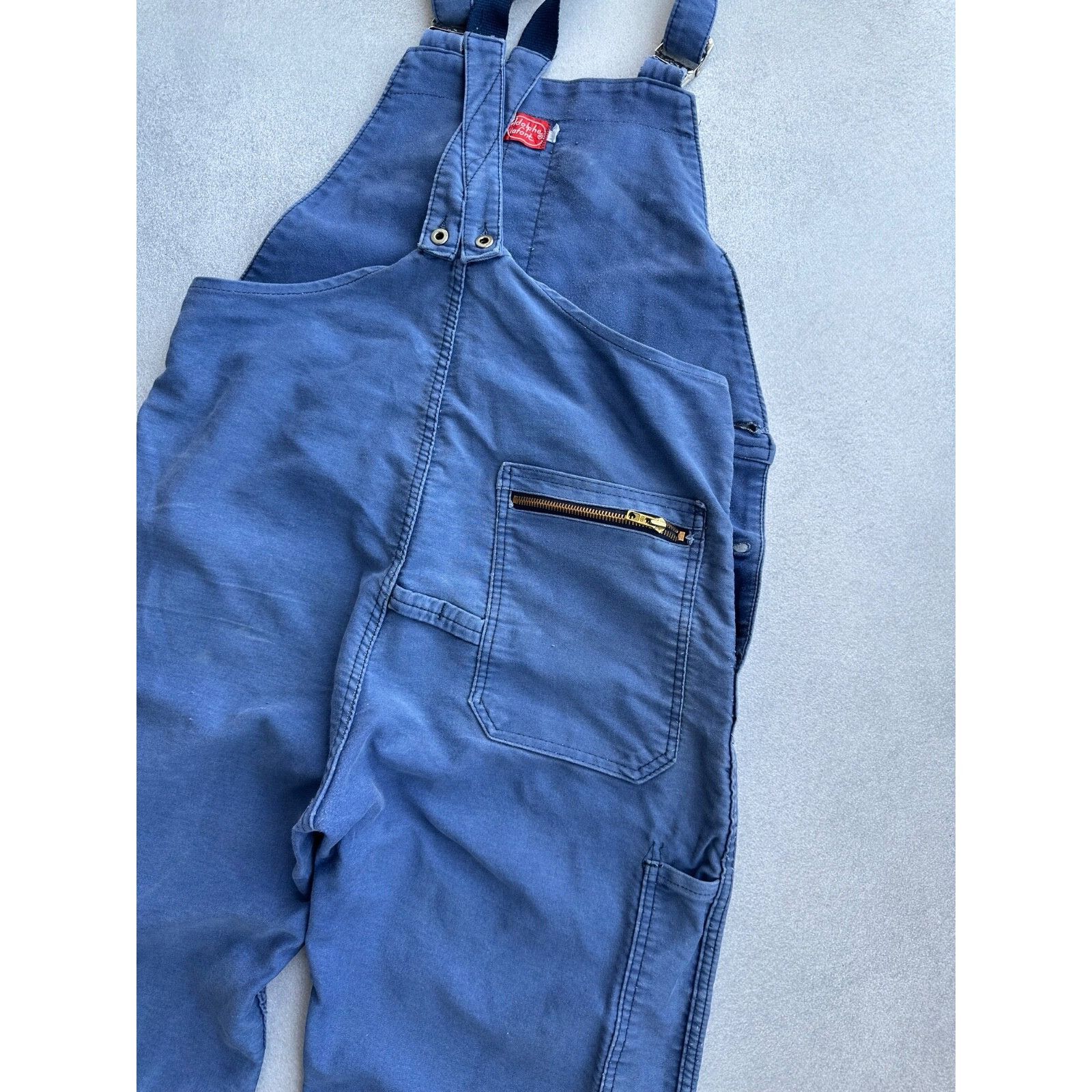 Vintage VTG Adolph Lafont French Workwear Overall Suit 60-70s Size 52L - 11 Thumbnail