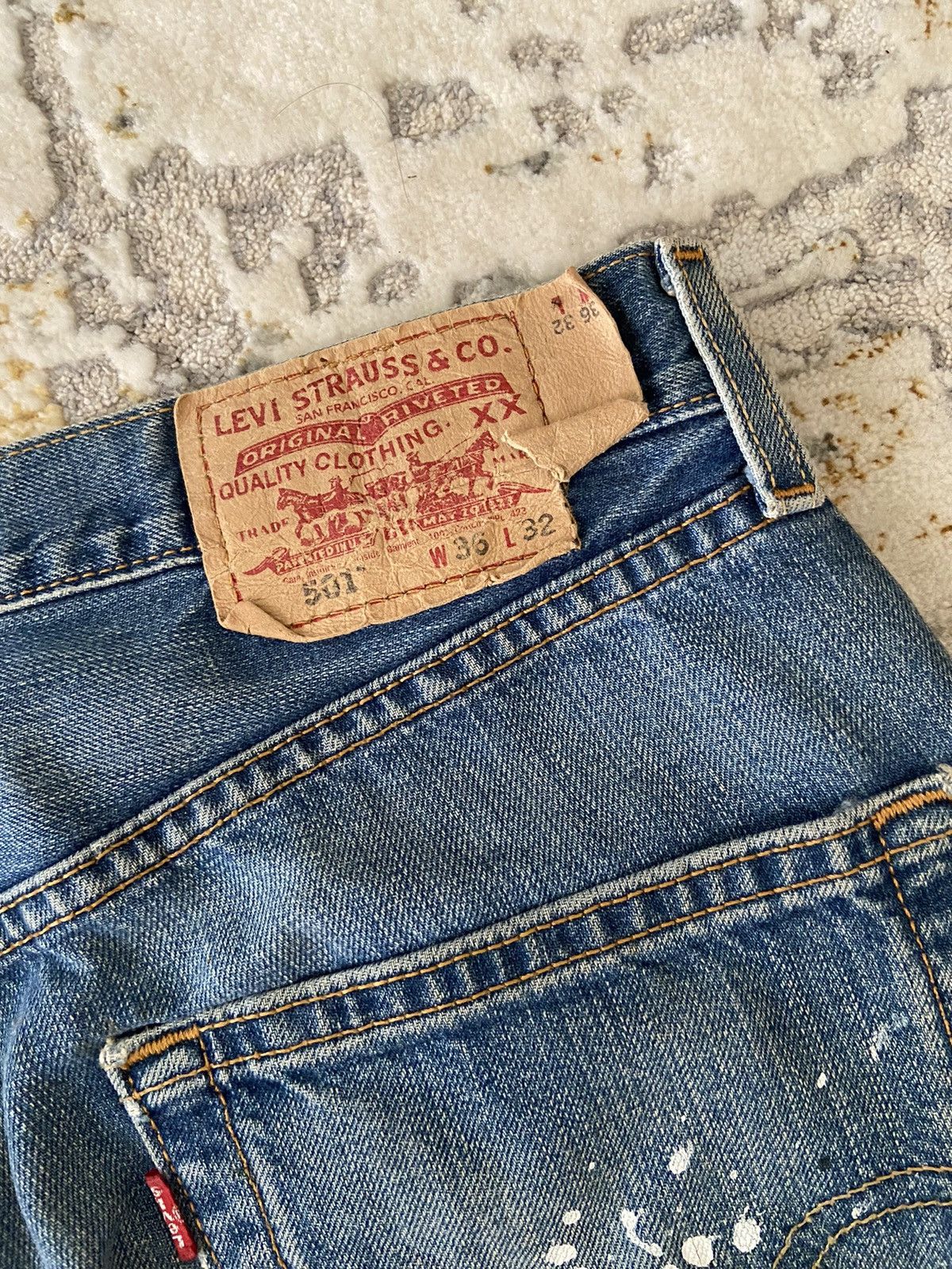 Levi's Vintage Levis Ripped Distressed Grunge Levis Stonewashed Size US 36 / EU 52 - 9 Thumbnail