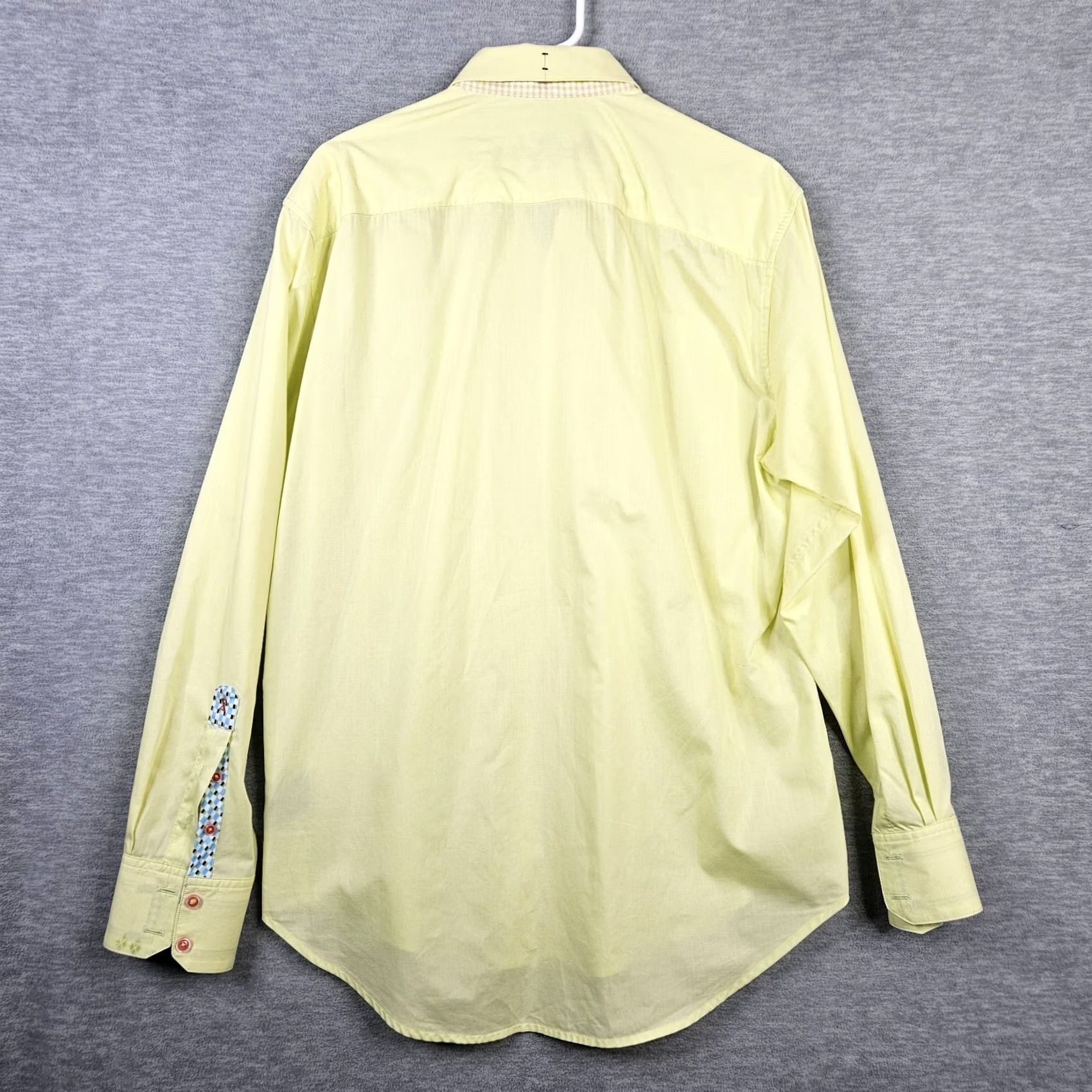 Robert Graham Robert Graham Button-Up Shirt Men's L Yellow Long Sleeve Striped Cotton Casual Shirt Size US L / EU 52-54 / 3 - 2 Thumbnail