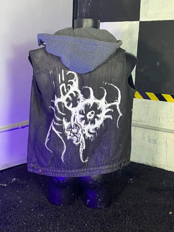 Japanese Brand Goth Jacket Dark Opium Alt Punk Streetwear Gilet Fur Rave Size US L / EU 52-54 / 3 - 3 Thumbnail