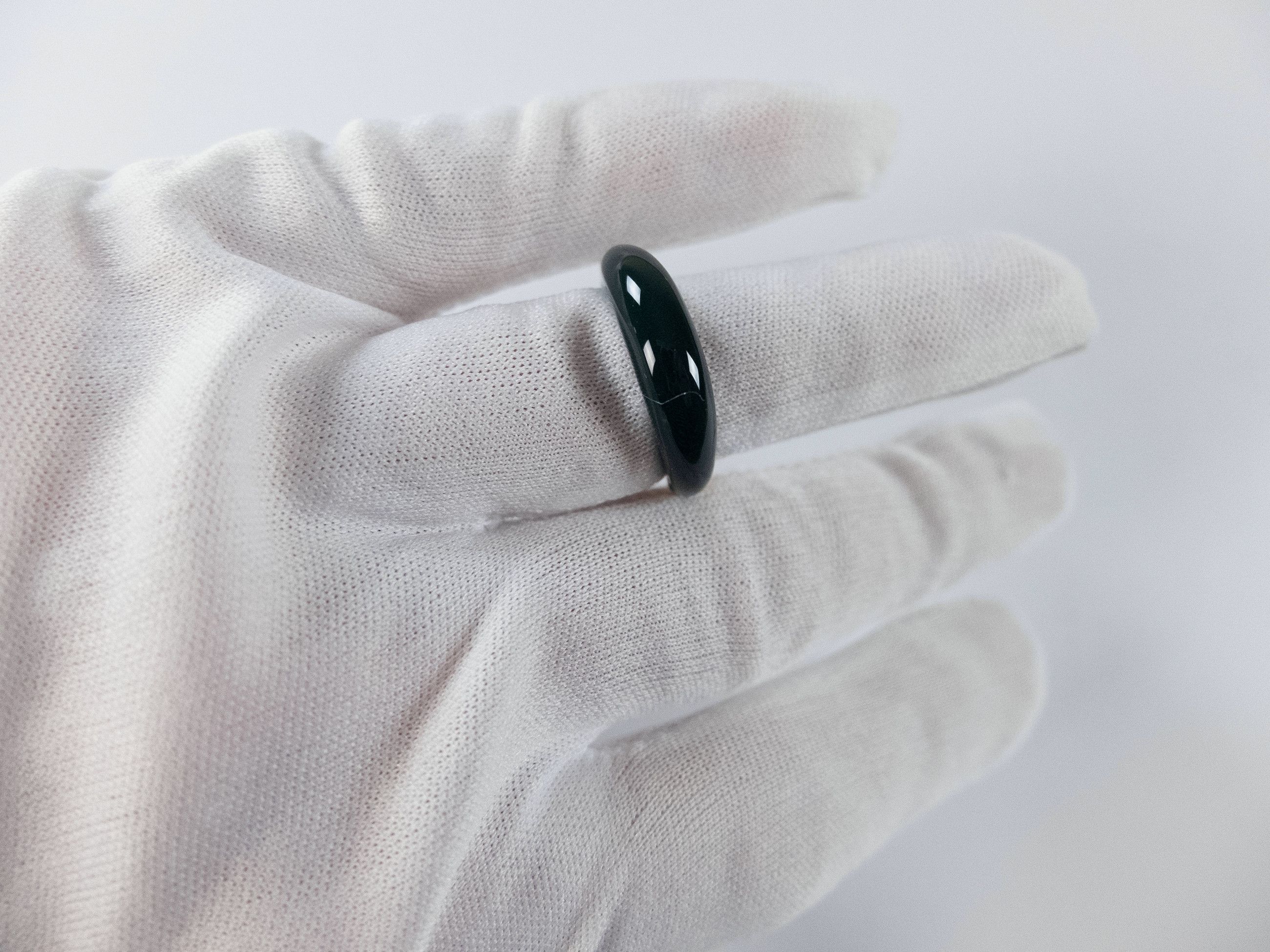 Bottega Veneta BOTTEGA VENETA Spine dark green sculptural silver ring 8 17 Size ONE SIZE - 4 Thumbnail