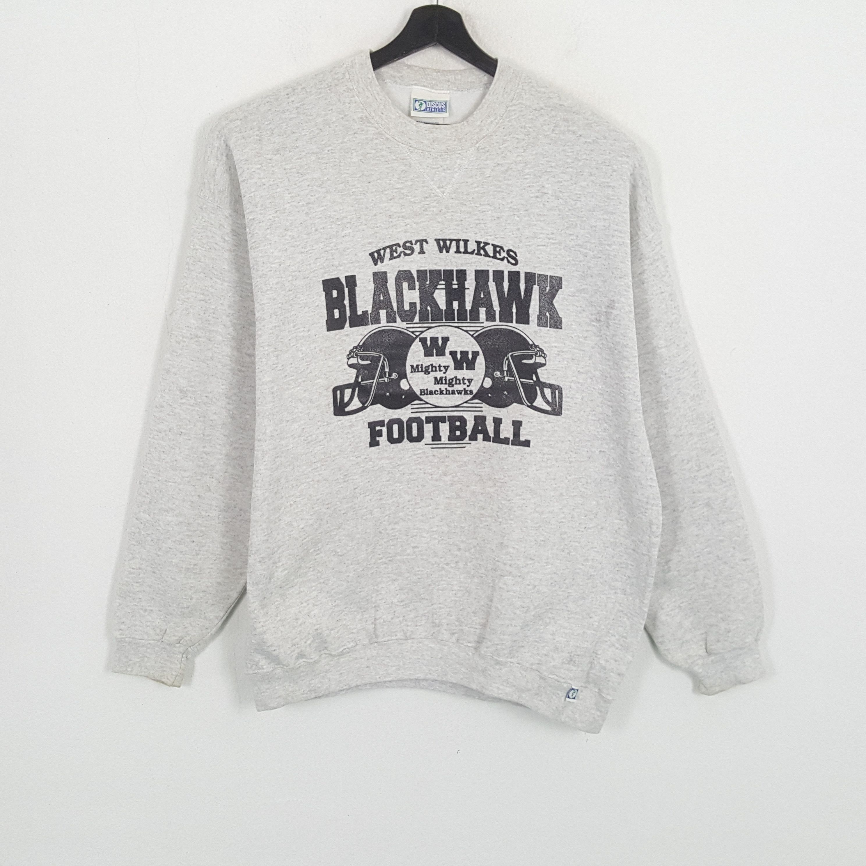 NFL × Vintage WEST WILKES BLACKHAWK Football Sports Sweatshirt Size US L / EU 52-54 / 3 - 1 Thumbnail